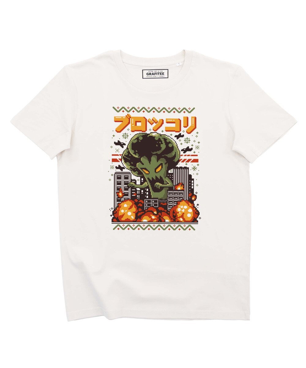 T-shirt Christmas Broccozilla Retro Grafitee
