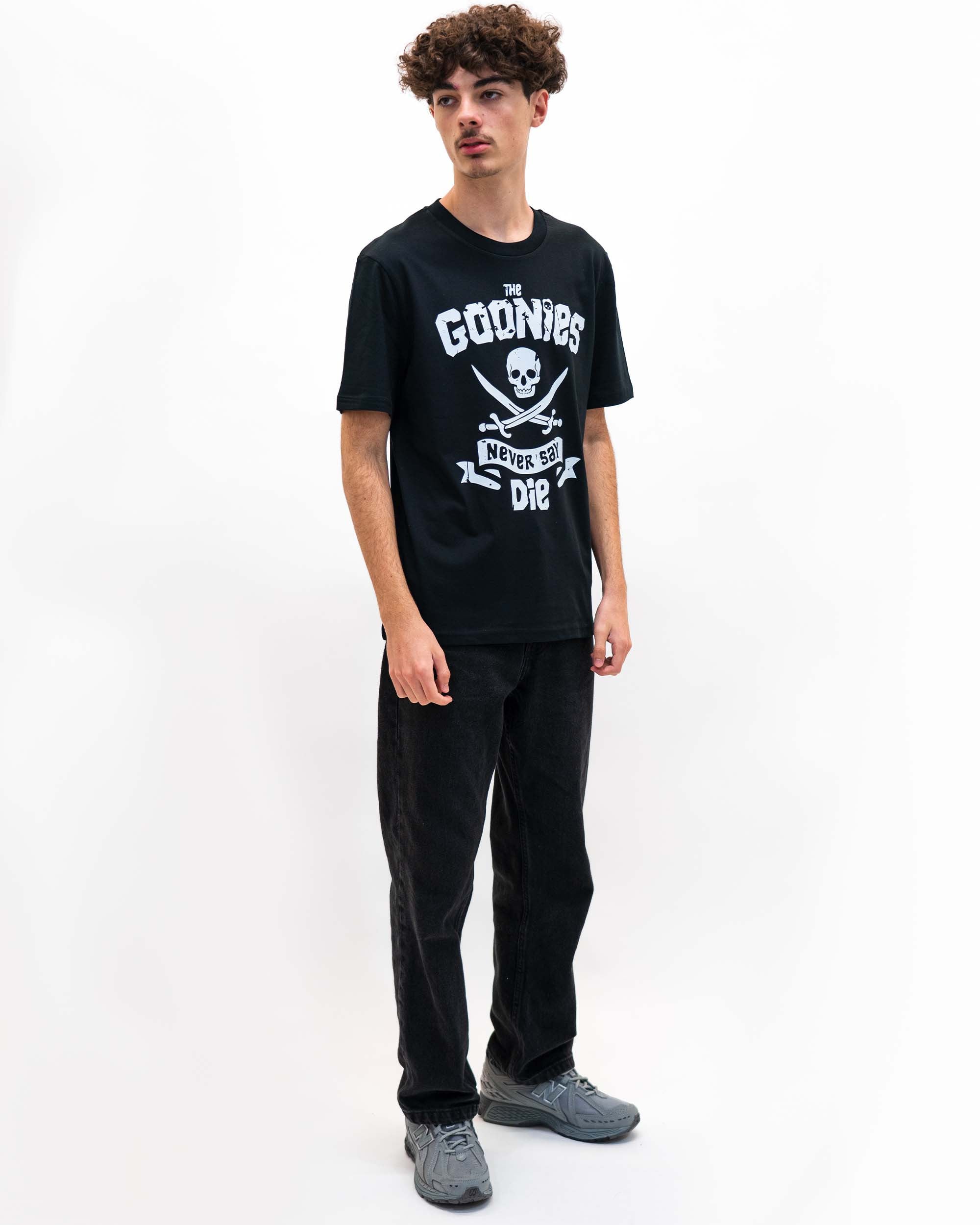 T-shirt Goonies Never Say Die de couleur Blanc