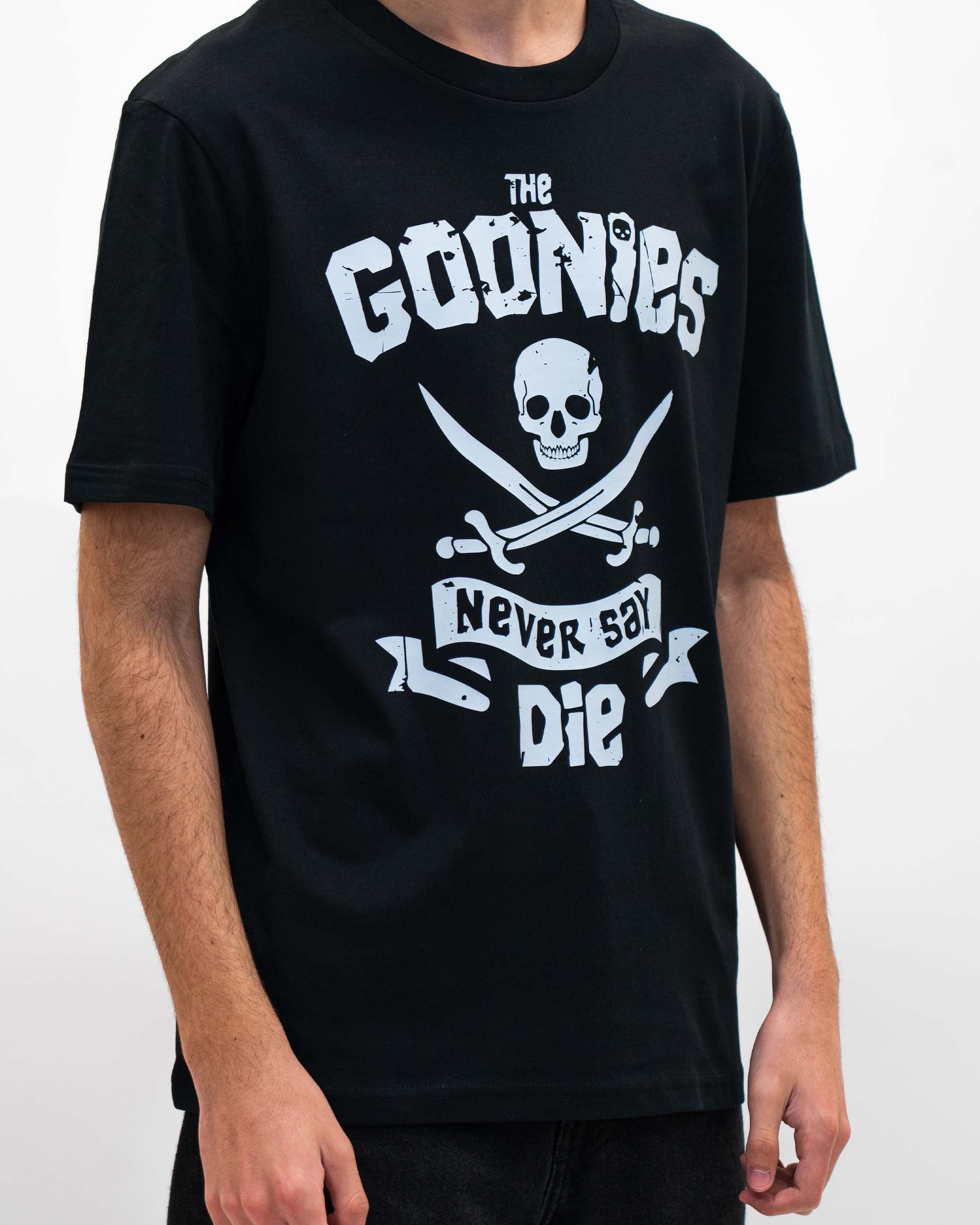 T-shirt Goonies Never Say Die de couleur Blanc