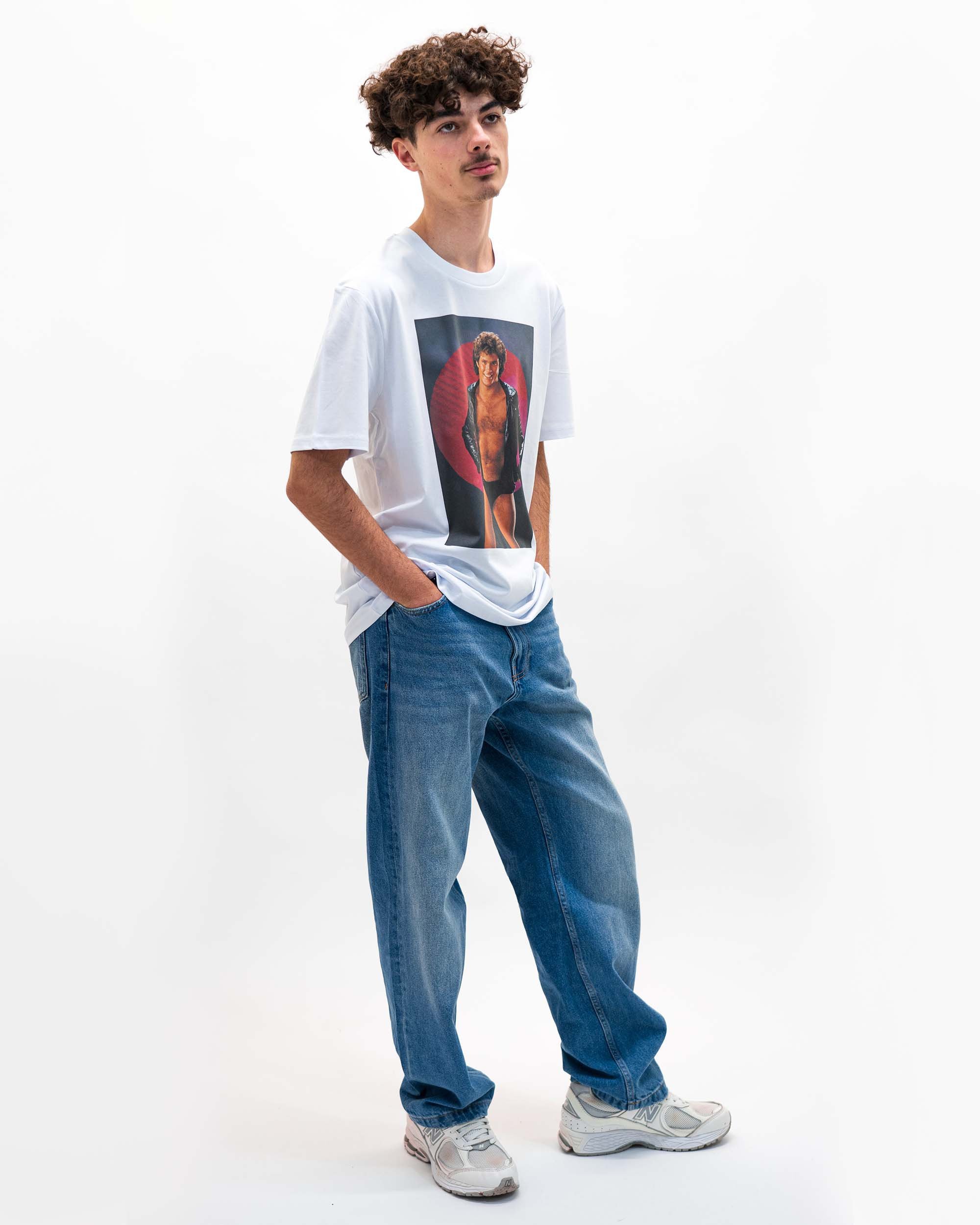 T-shirt David Hasselhoff Slip de couleur Blanc