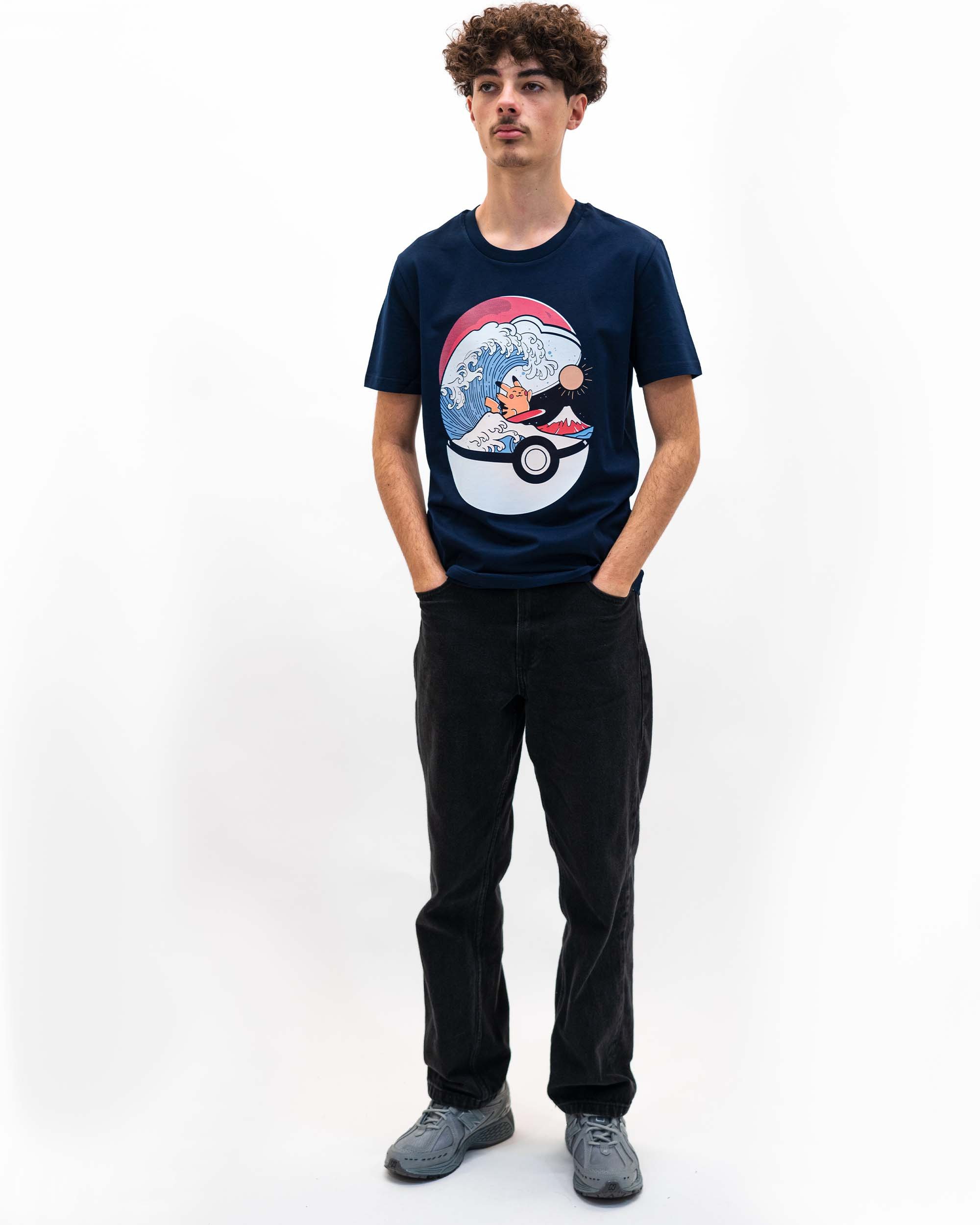 T-shirt Pokemon Wave de couleur Navy
