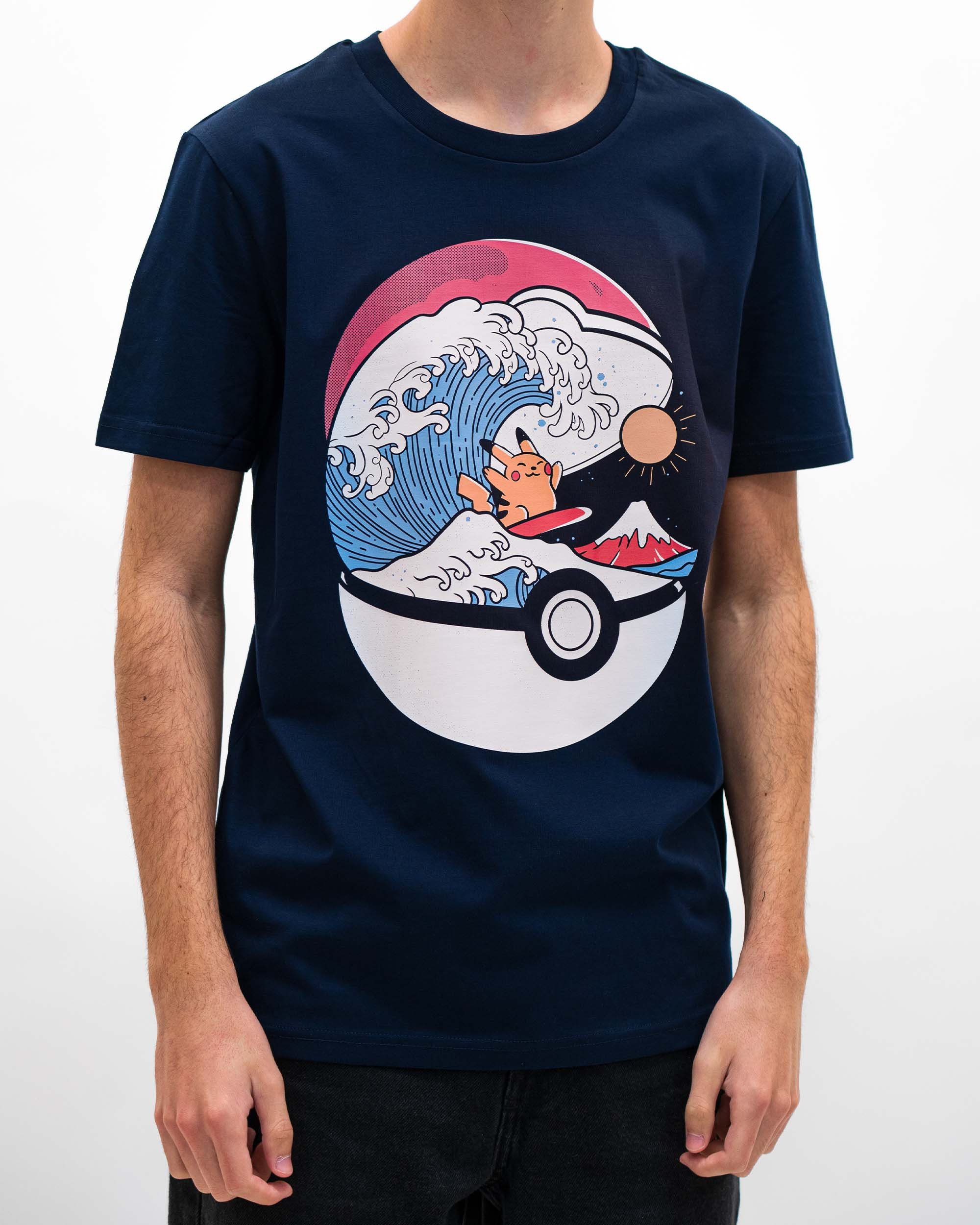 T-shirt Pokemon Wave de couleur Navy