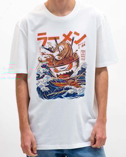 T-shirt The Great Ramen Of Kanagawa Grafitee