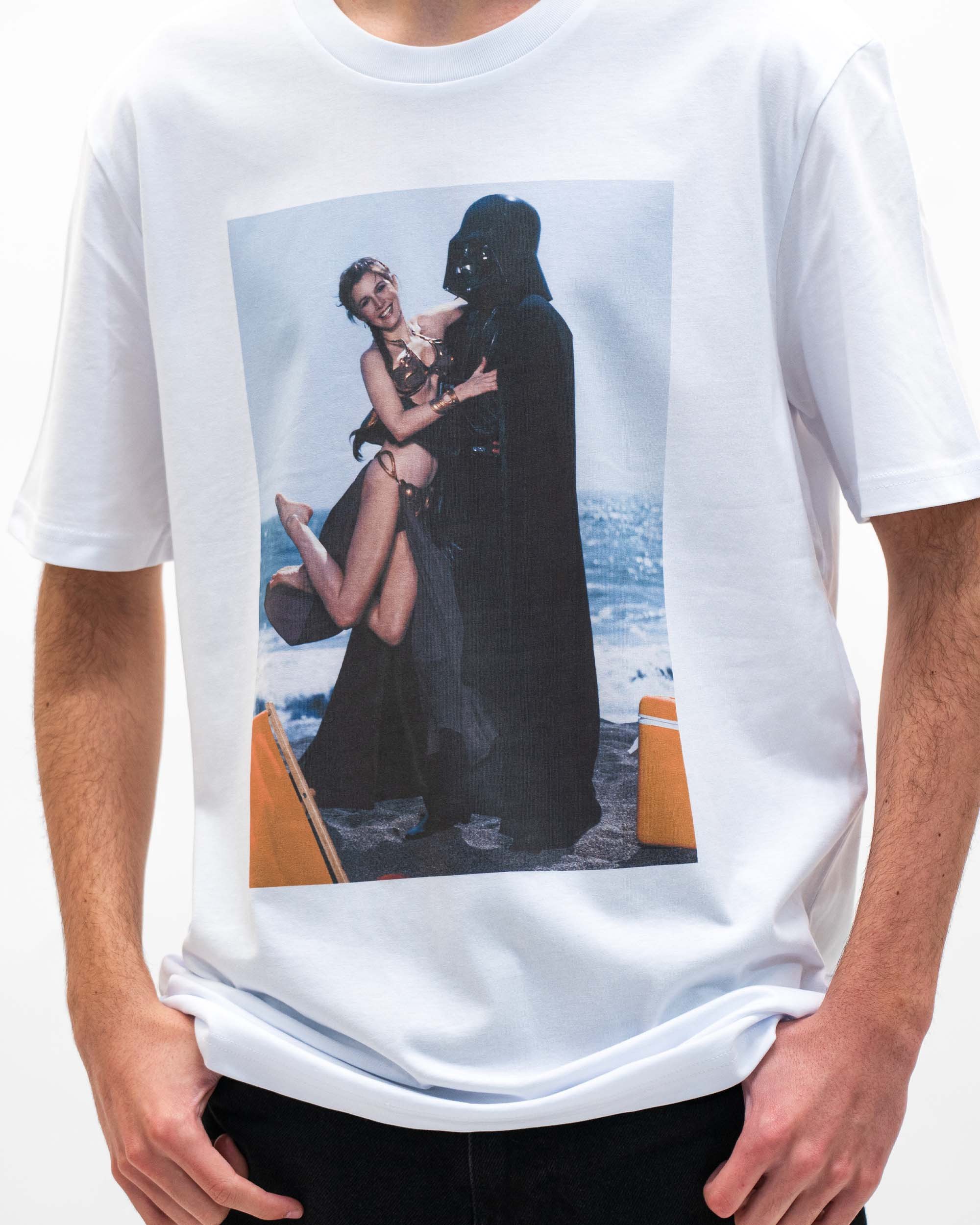 T-shirt Carrie Fisher de couleur Blanc