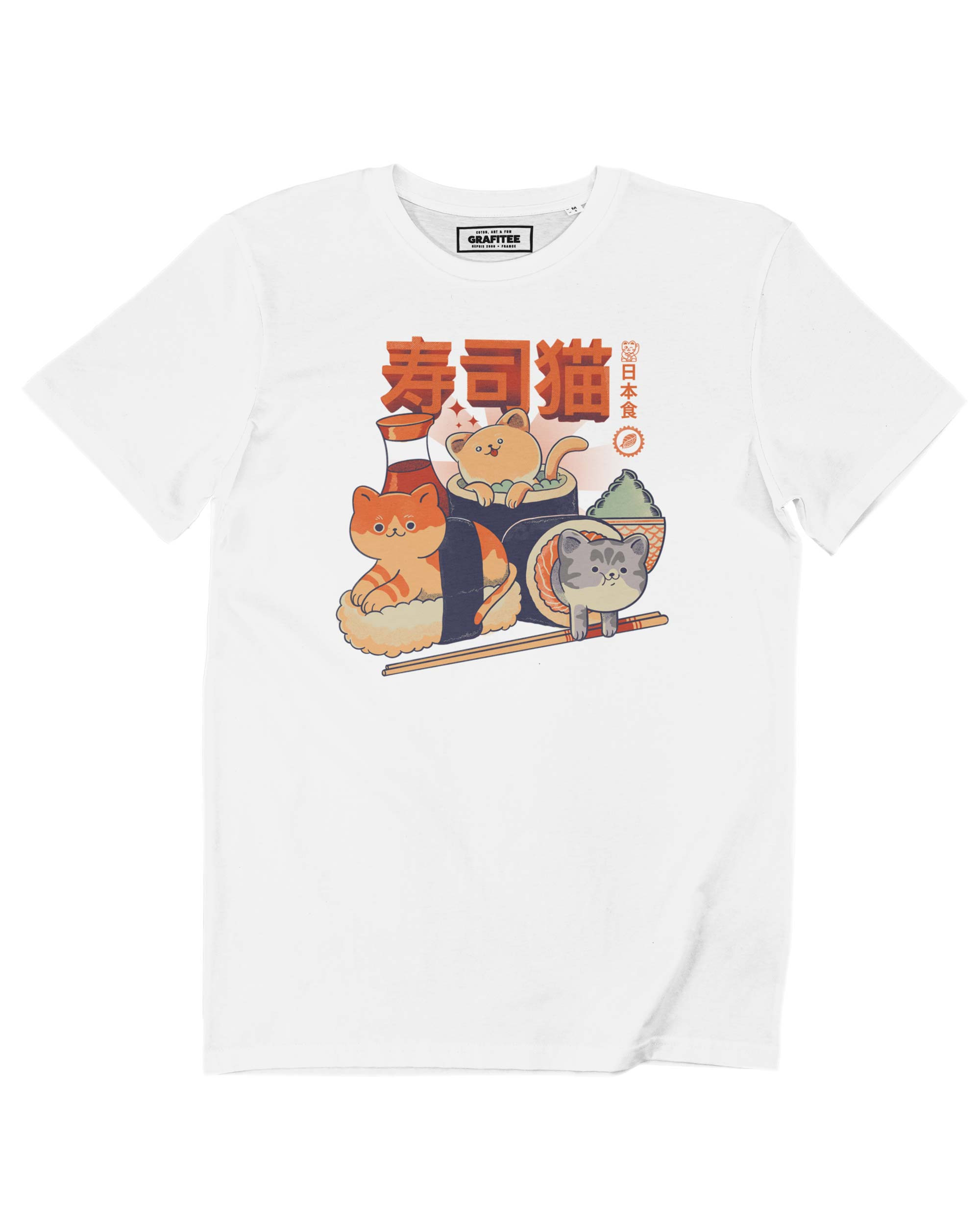 T-shirt Chats & Sushis Grafitee