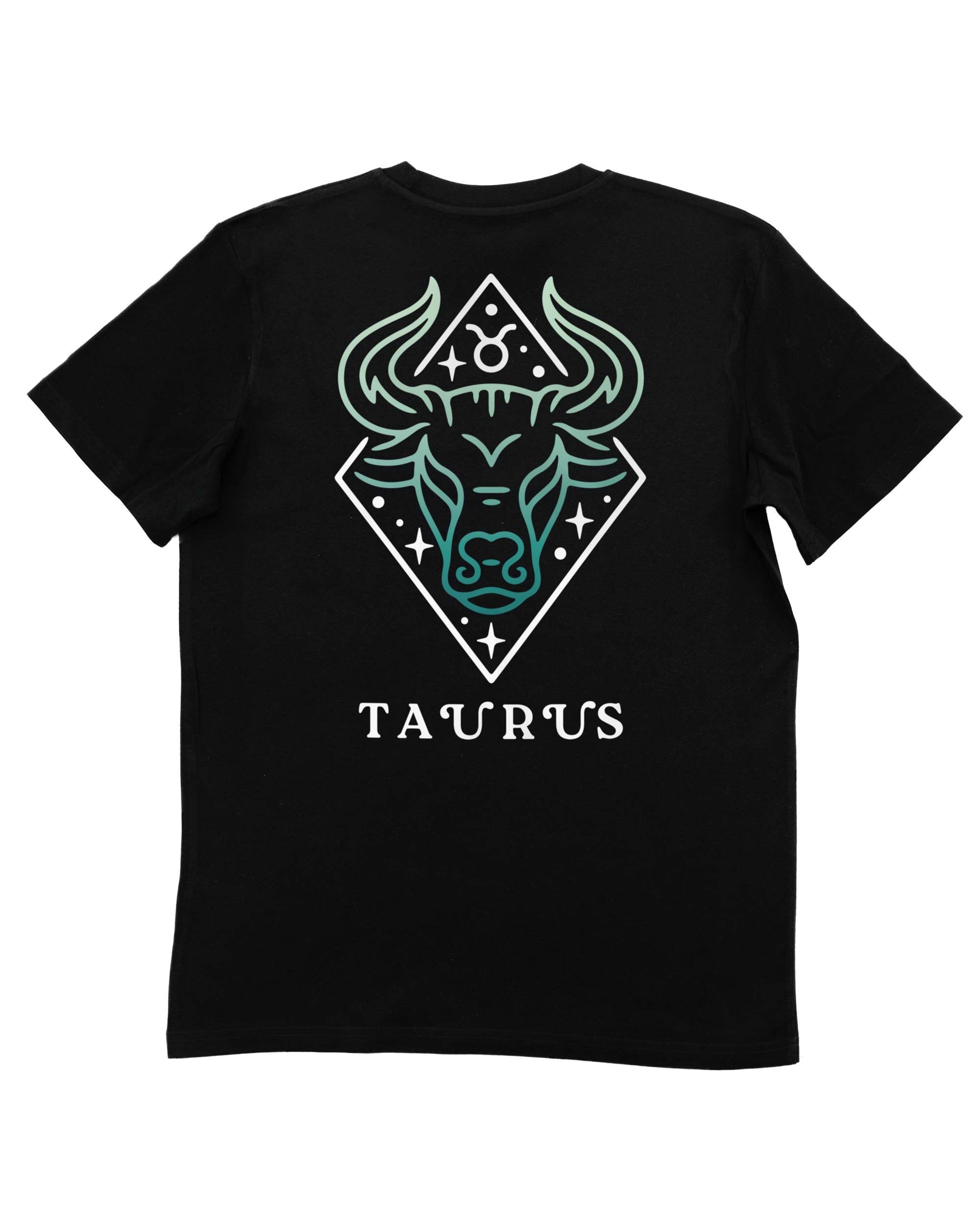 T-shirt Zodiac Taurus de couleur Noir