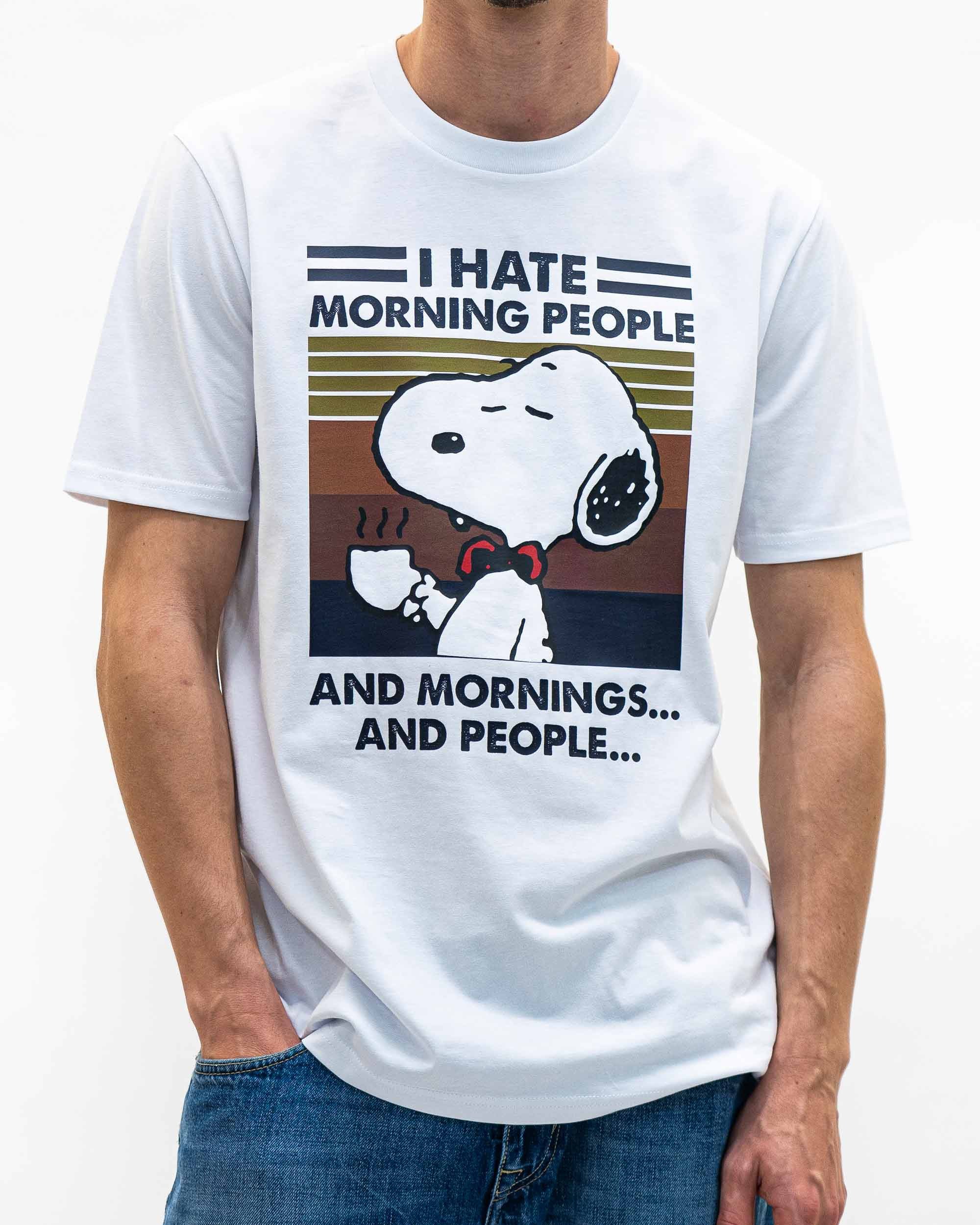 T-shirt Morning People de couleur Blanc