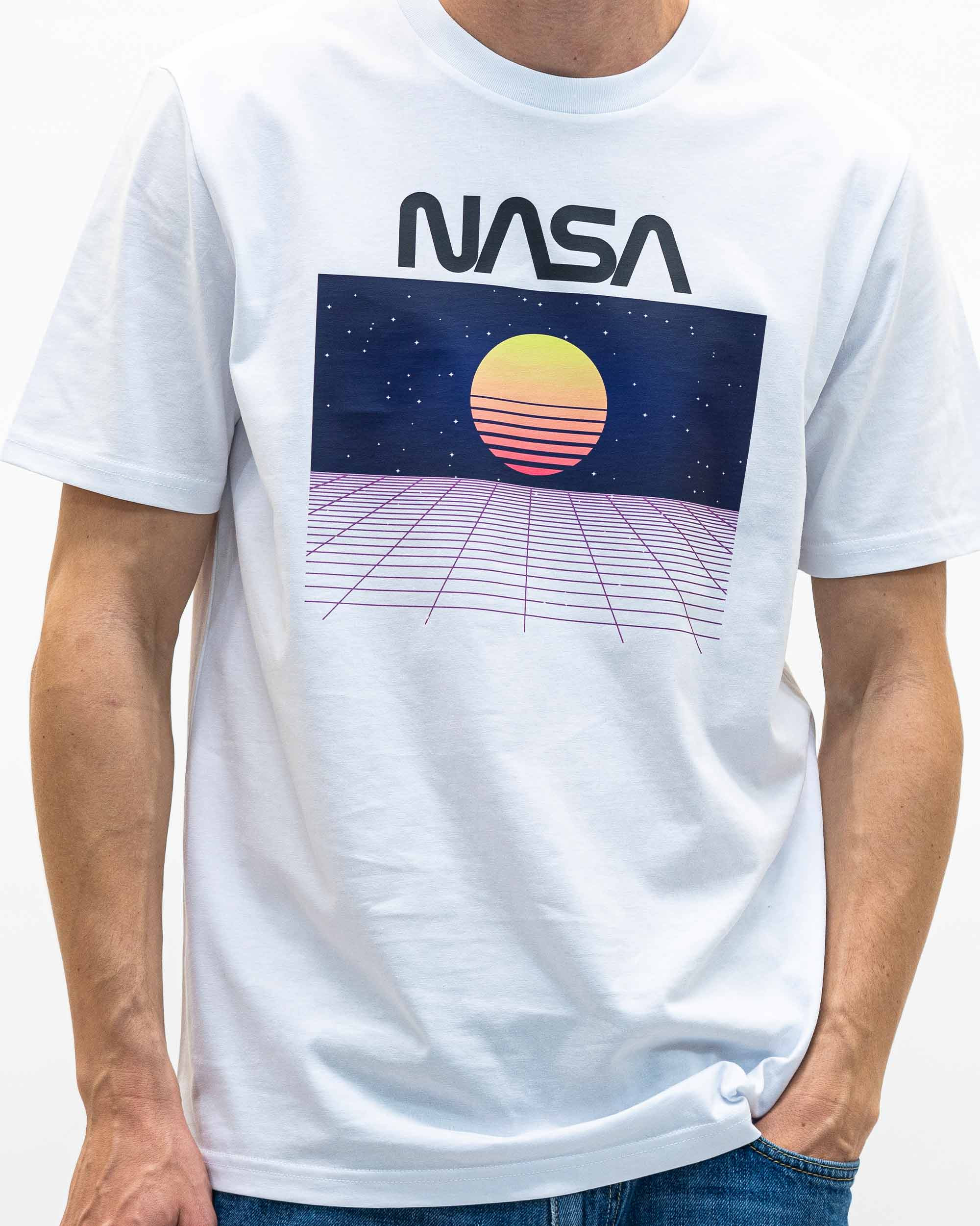 T-shirt Retro Sci-Fi NASA de couleur Blanc