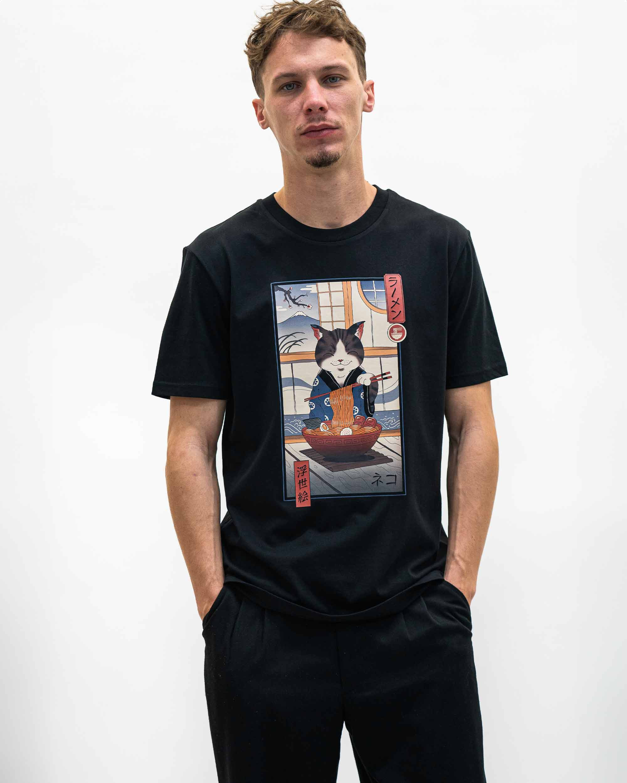 T-shirt Neko Ramen Ukiyo-e Grafitee