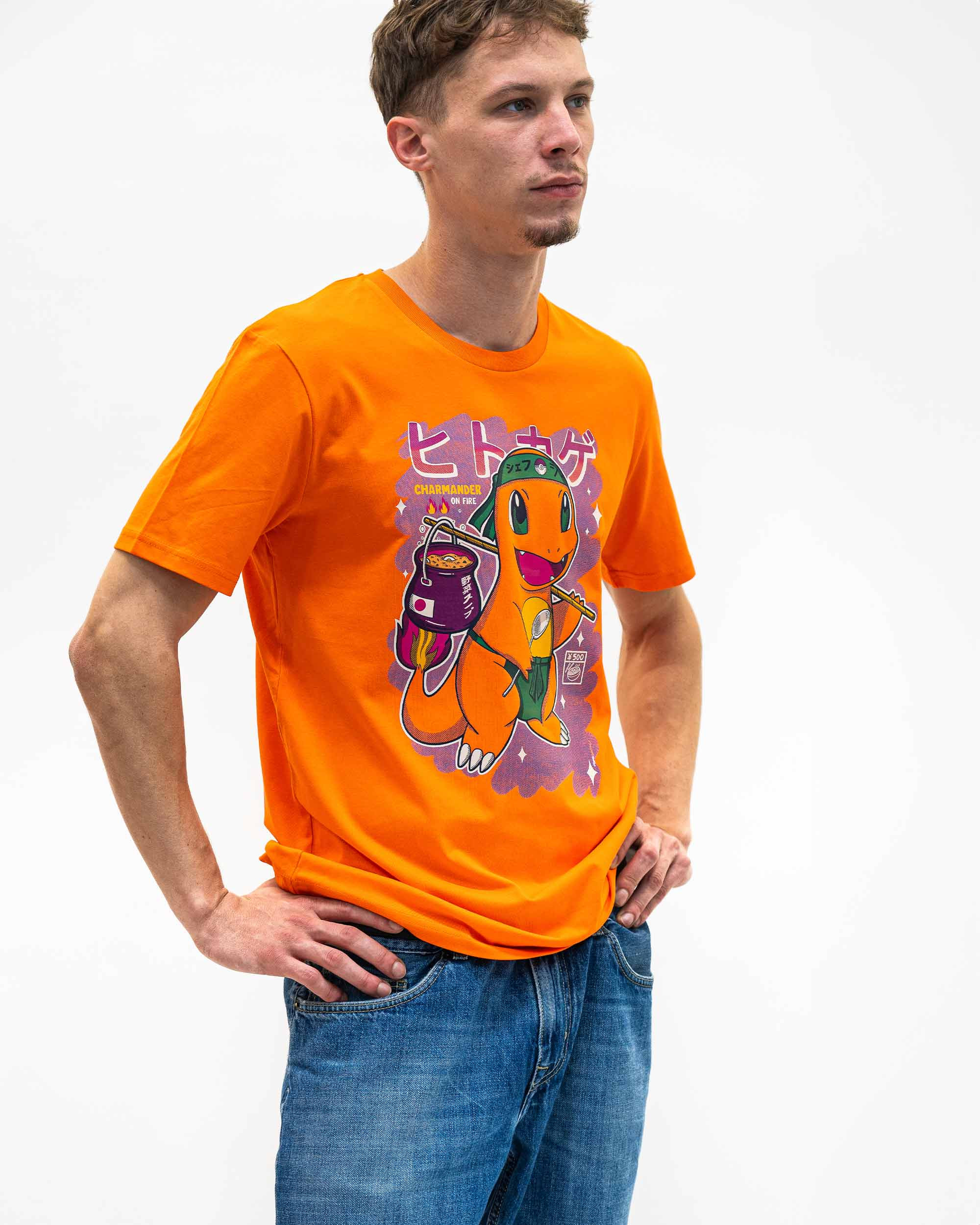 T-shirt Salamèche de couleur Navy par Rafa Gomes