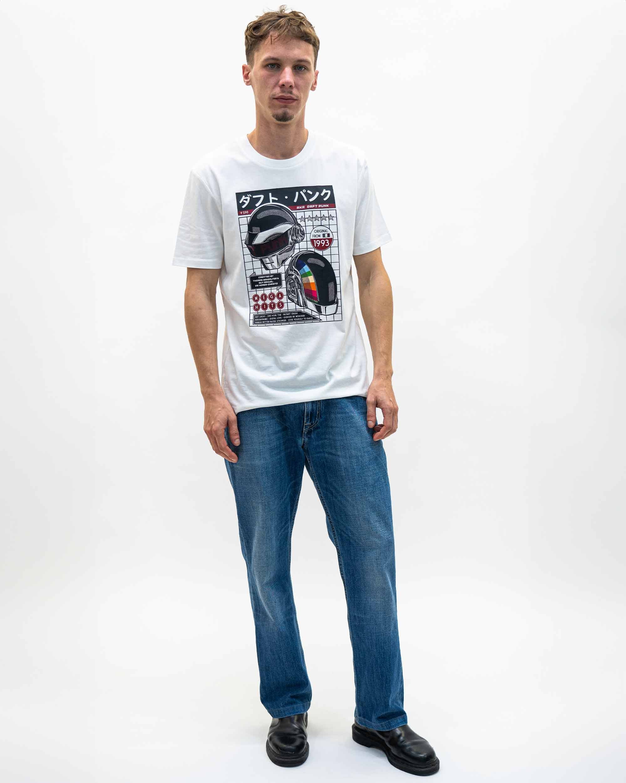 T-shirt Daft Punk Japon de couleur Blanc cassé par Rafa Gomes