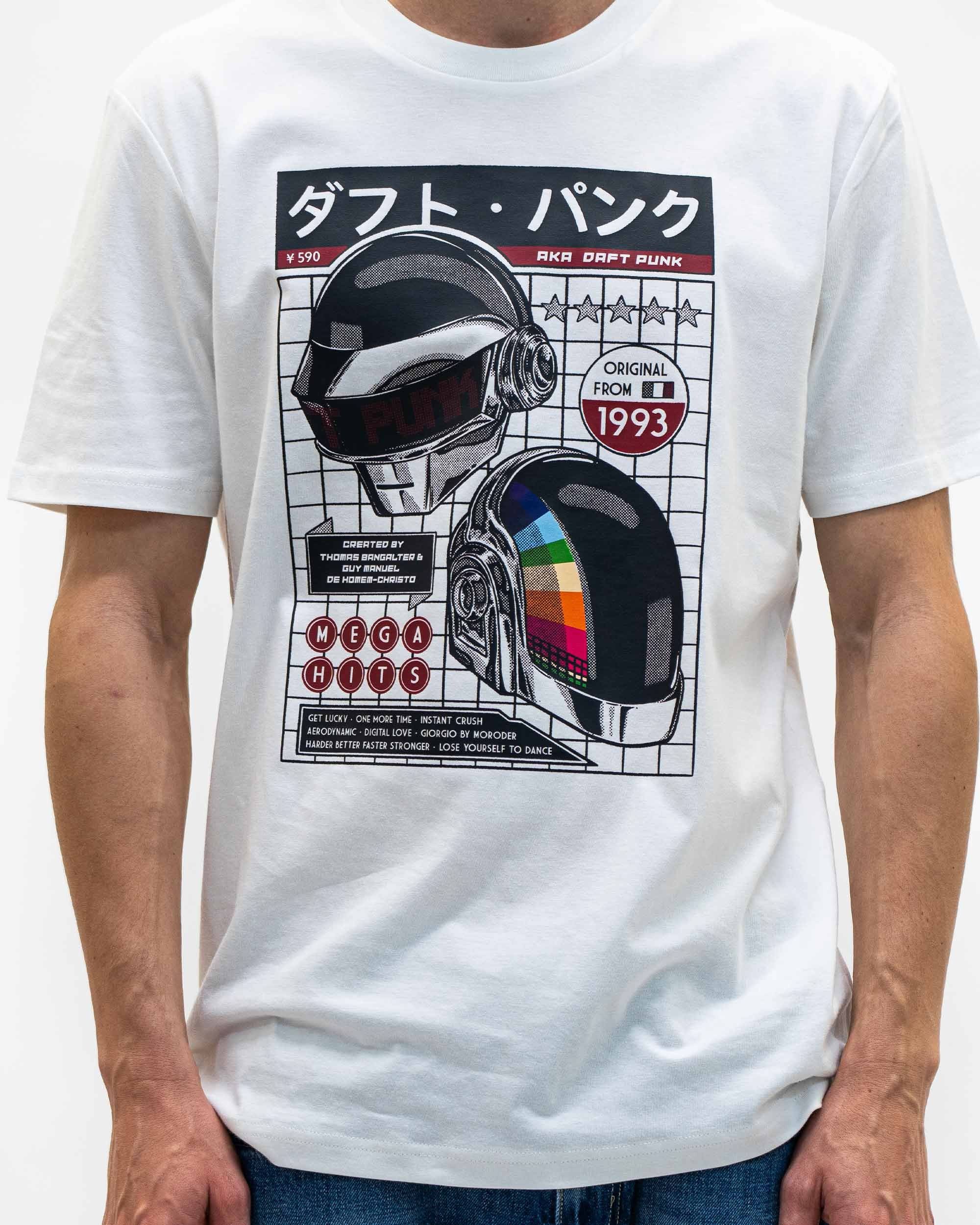 T-shirt Daft Punk Japon de couleur Blanc cassé par Rafa Gomes