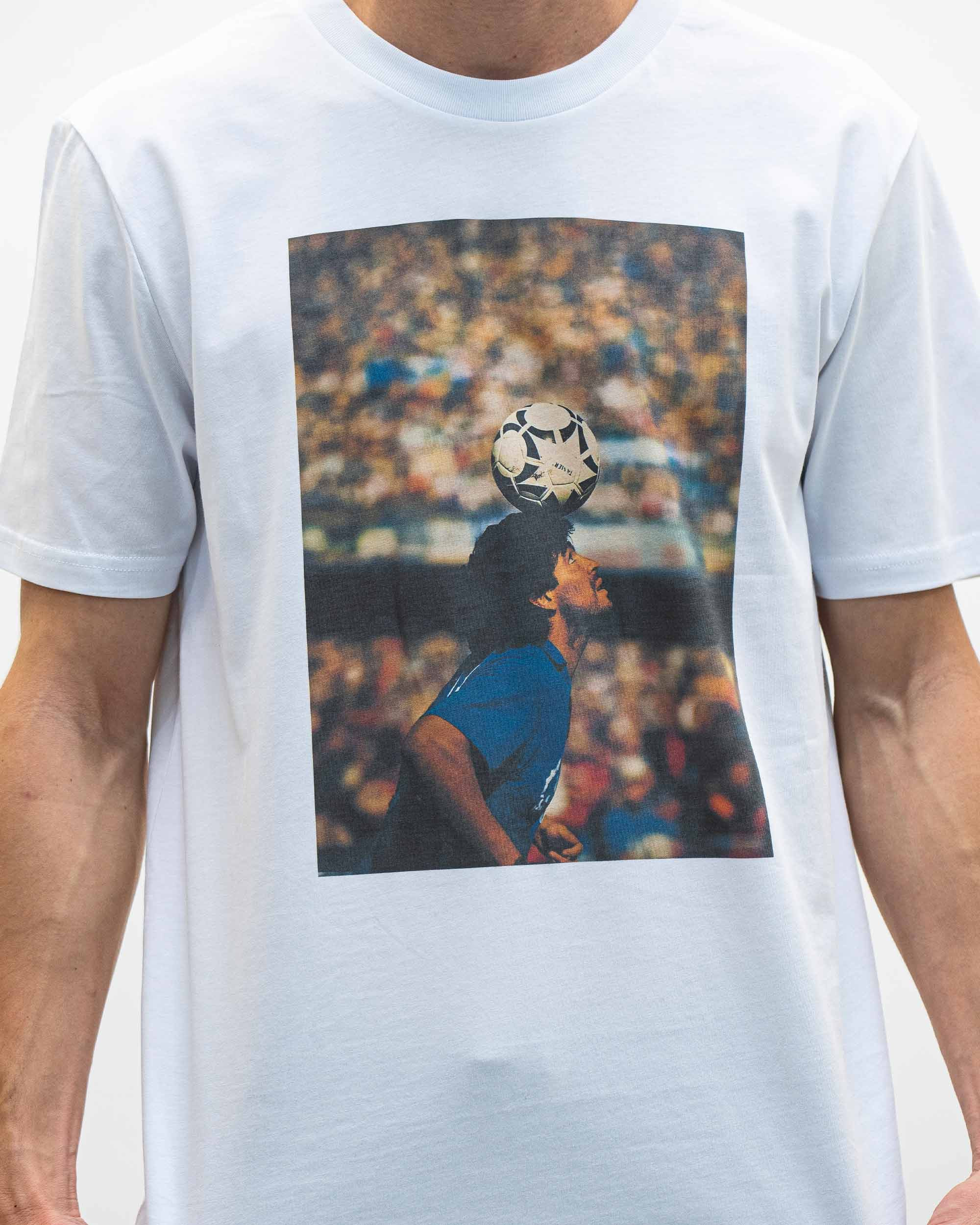 T-shirt Le Ballon et Diego de couleur Blanc