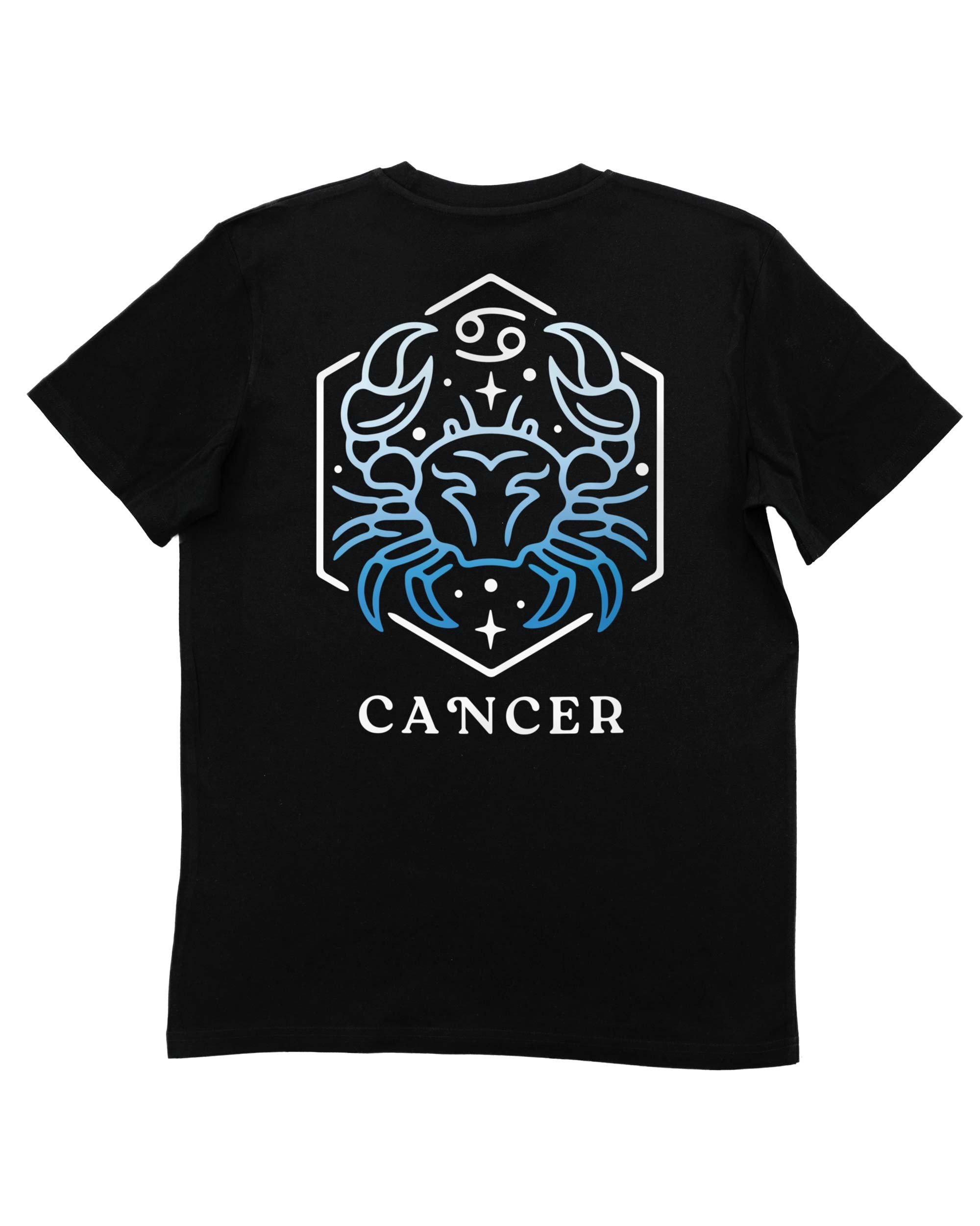 T-shirt Zodiac Cancer de couleur Noir