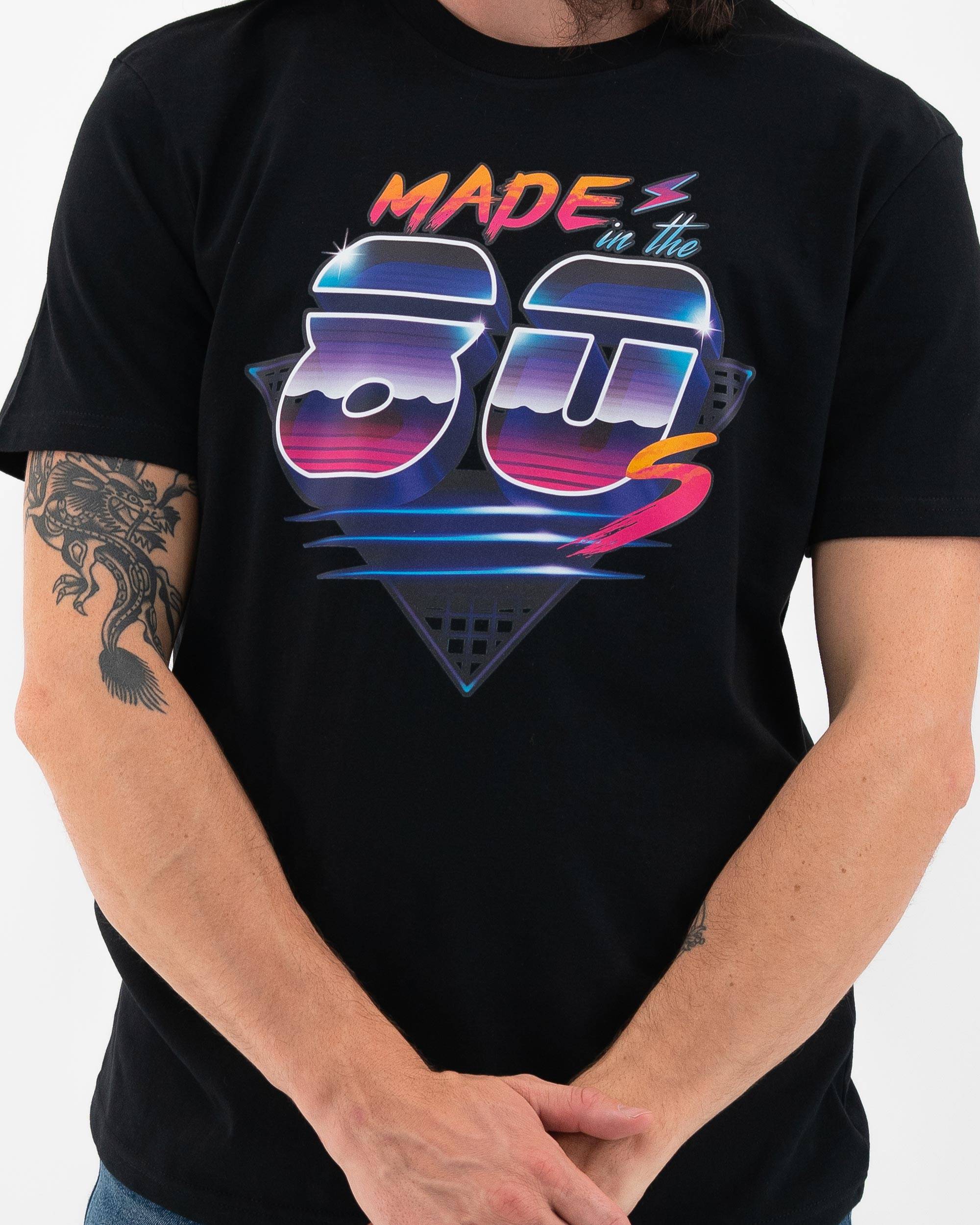 T-shirt Made in the 80's (en promo) de couleur Noir