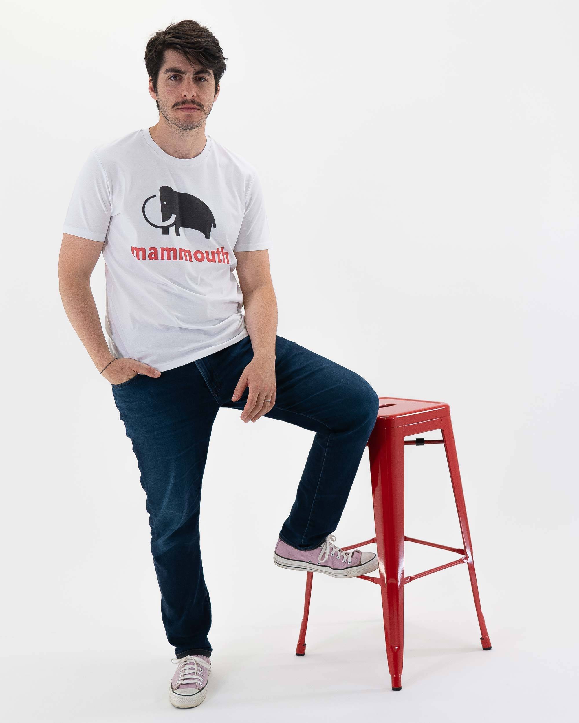 T-shirt Mammouth (en promo) de couleur Blanc