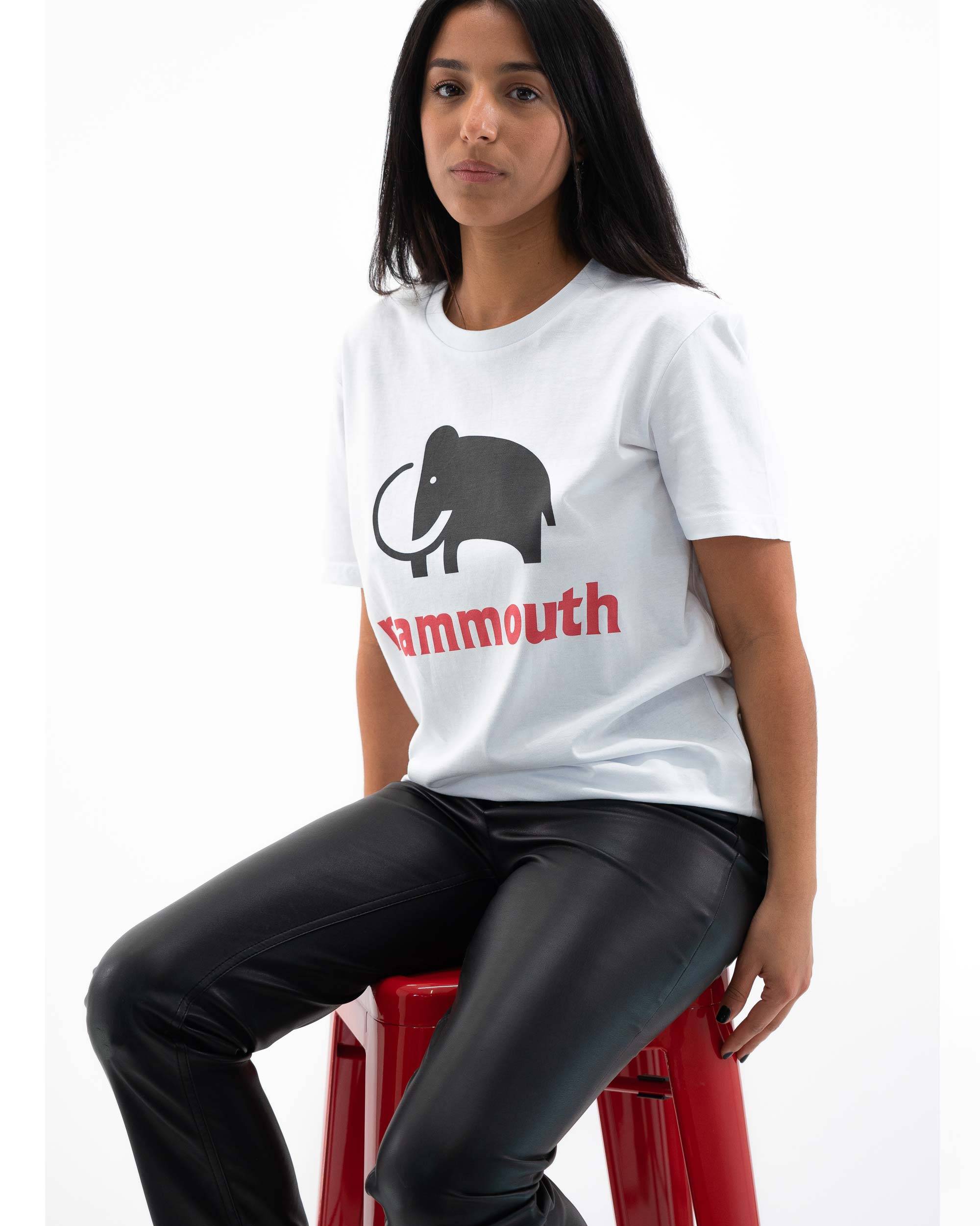 T-shirt Mammouth (en promo) de couleur Blanc