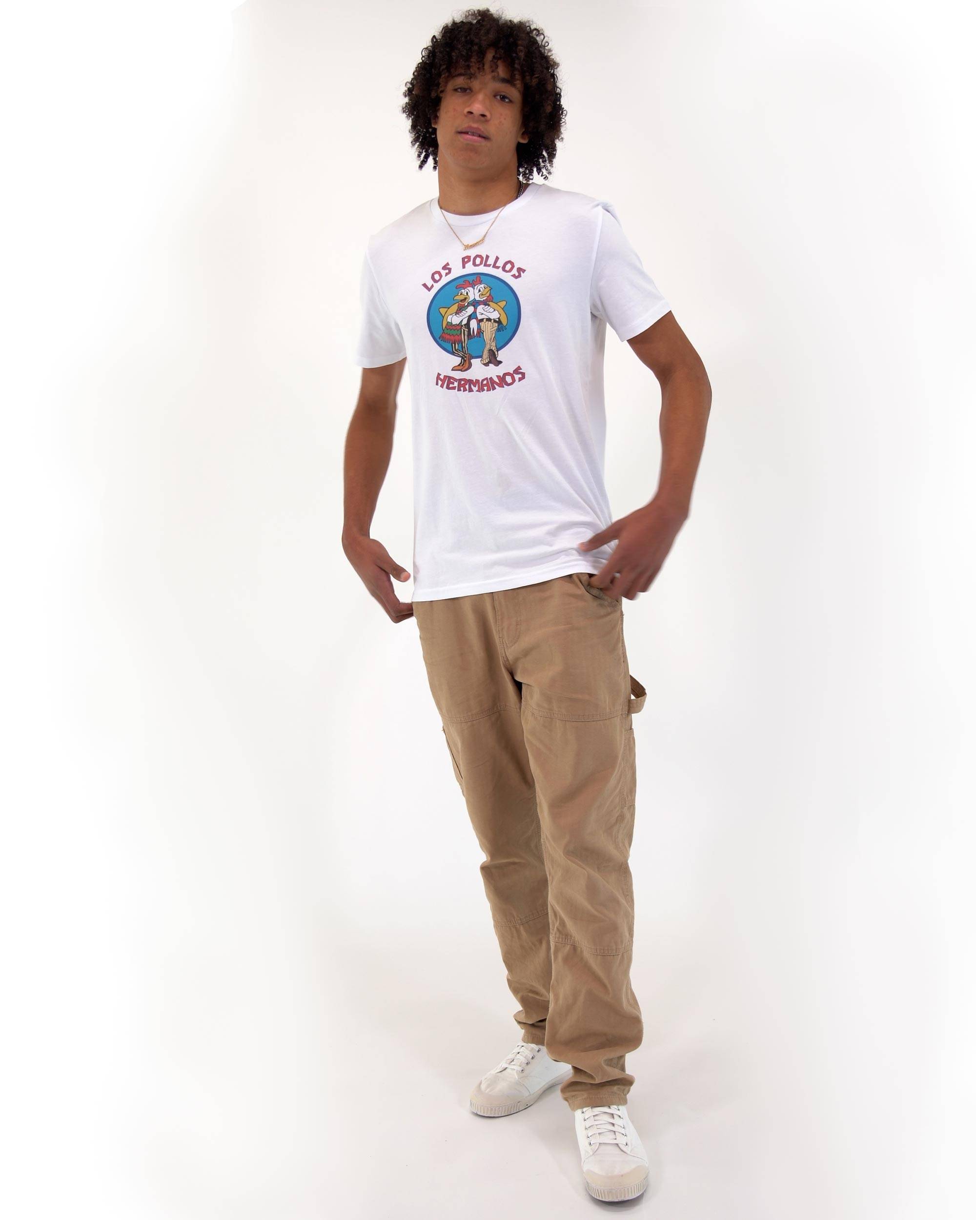 T-shirt Los Pollos Hermanos (en promo) de couleur Blanc