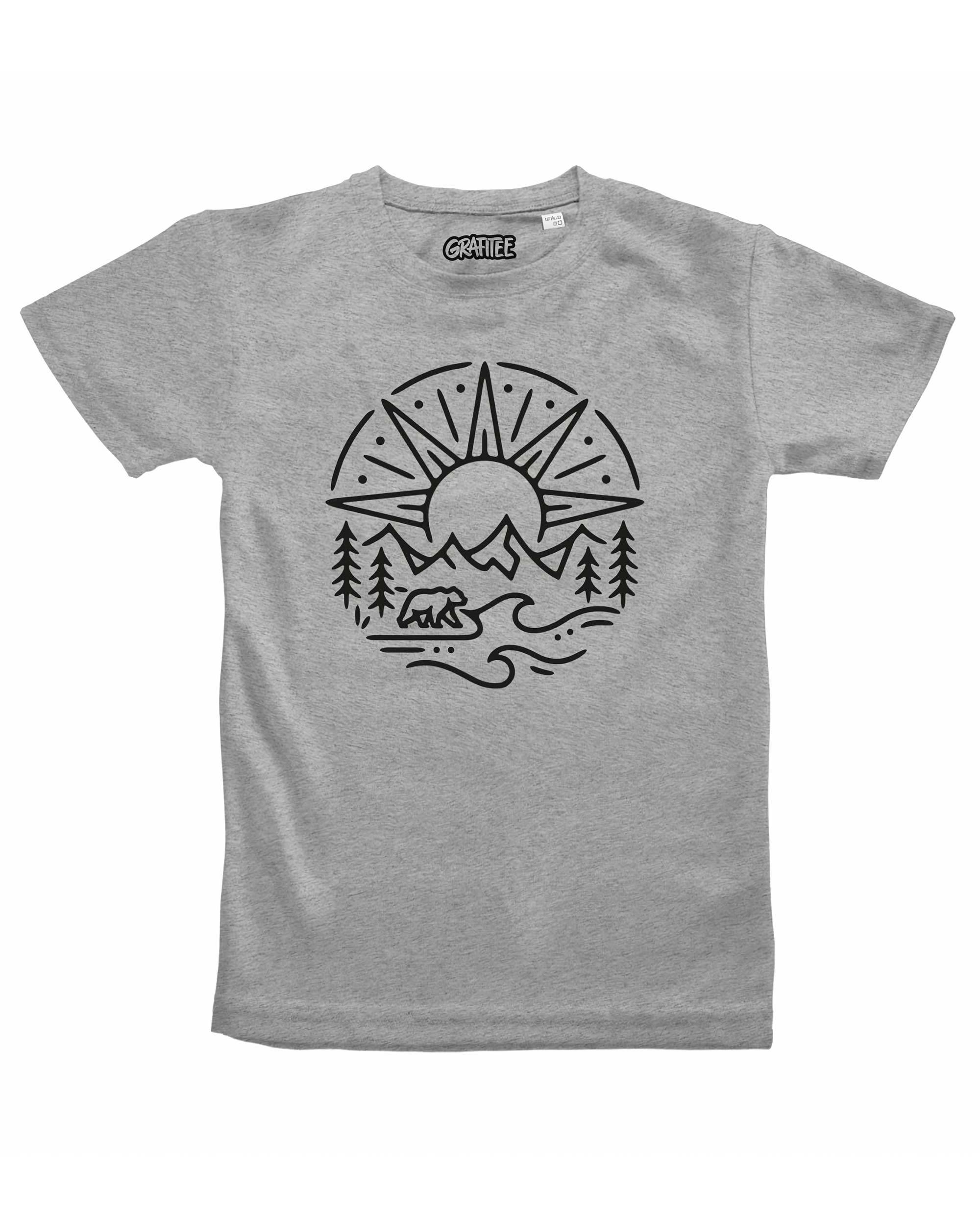 T-shirt Bear Sun Scene (en promo) Grafitee