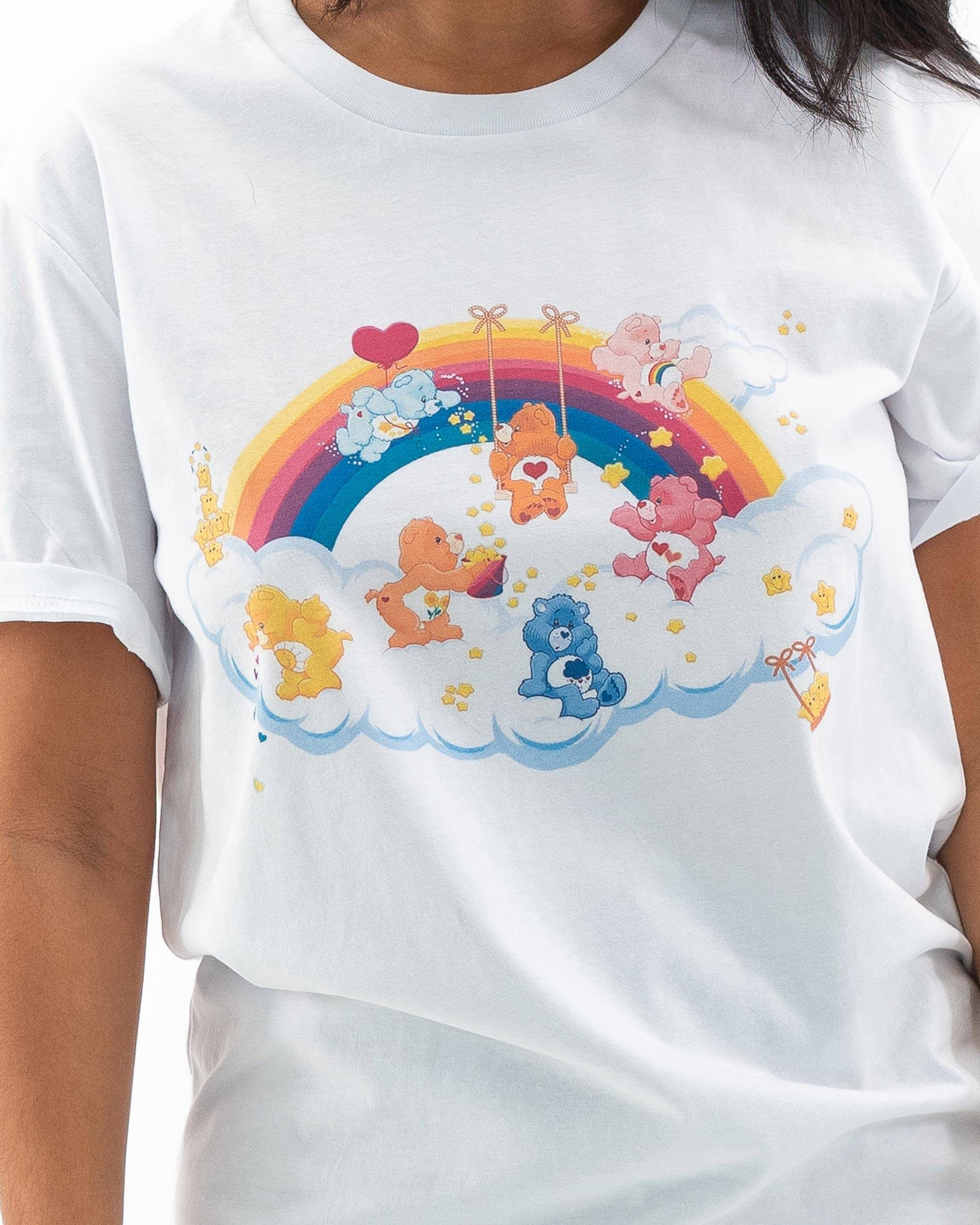 T-shirt Bisounours (en promo) de couleur Blanc