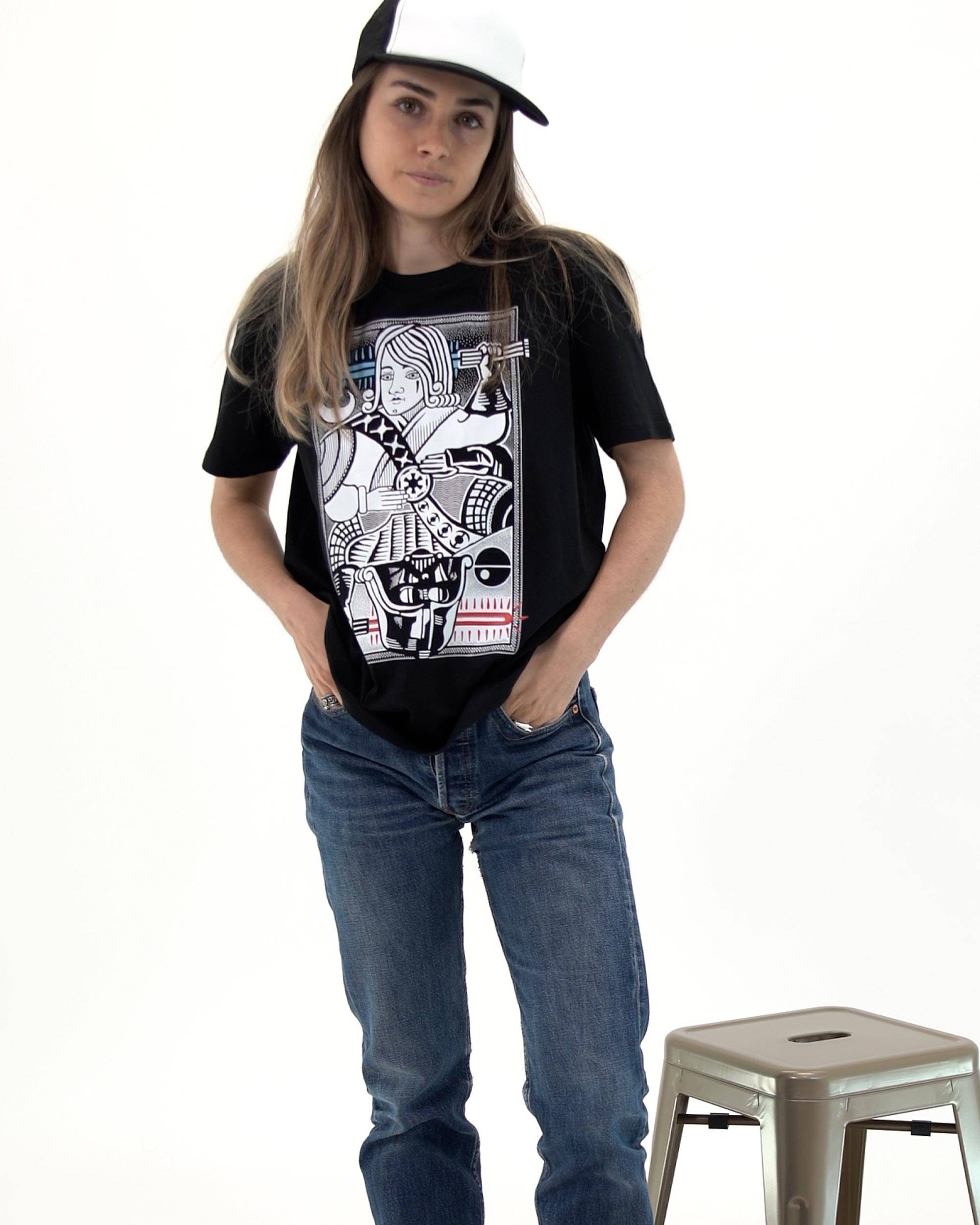 T-shirt Dark Vador vs Anakin (en promo) de couleur Noir