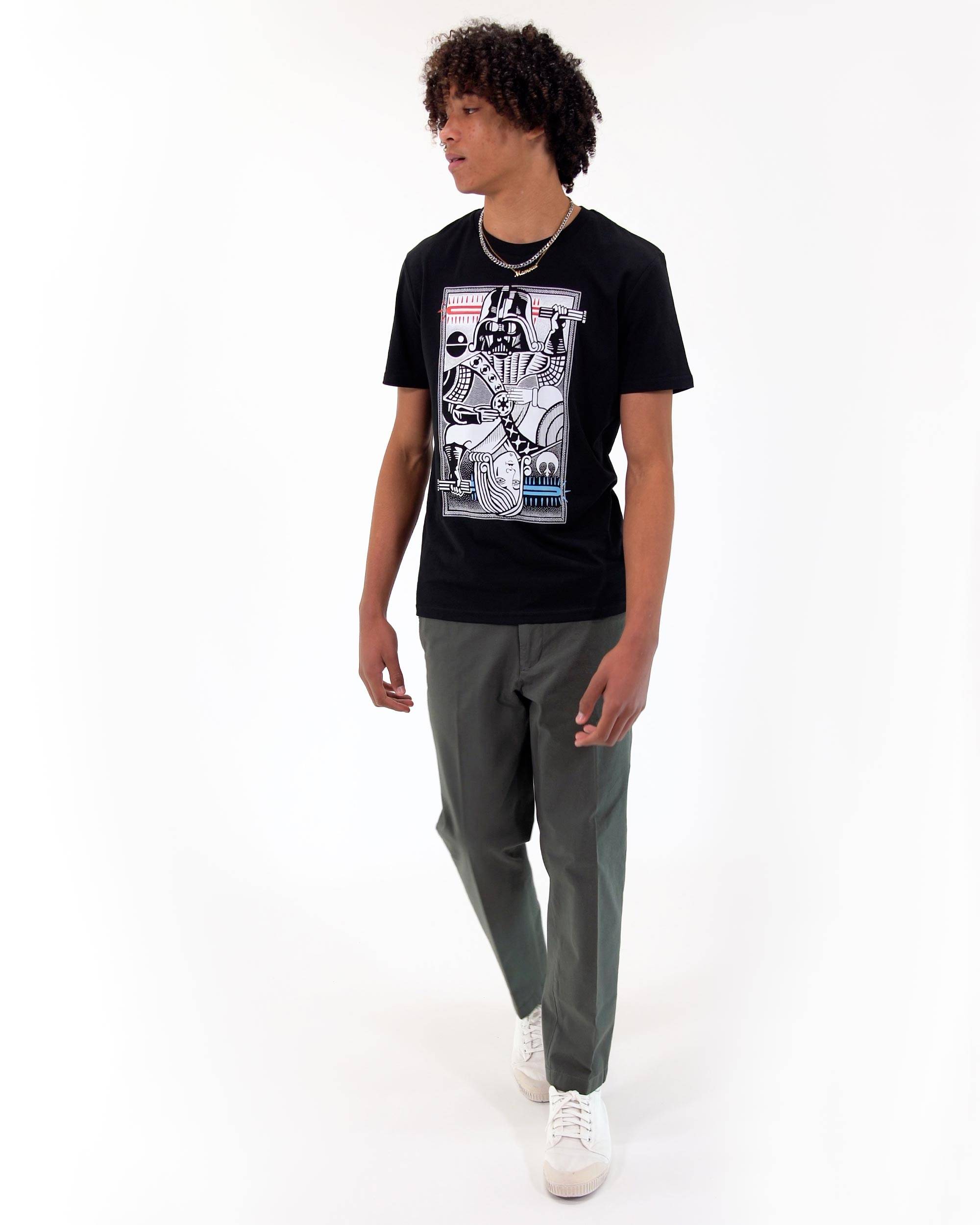 T-shirt Dark Vador vs Anakin (en promo) de couleur Noir