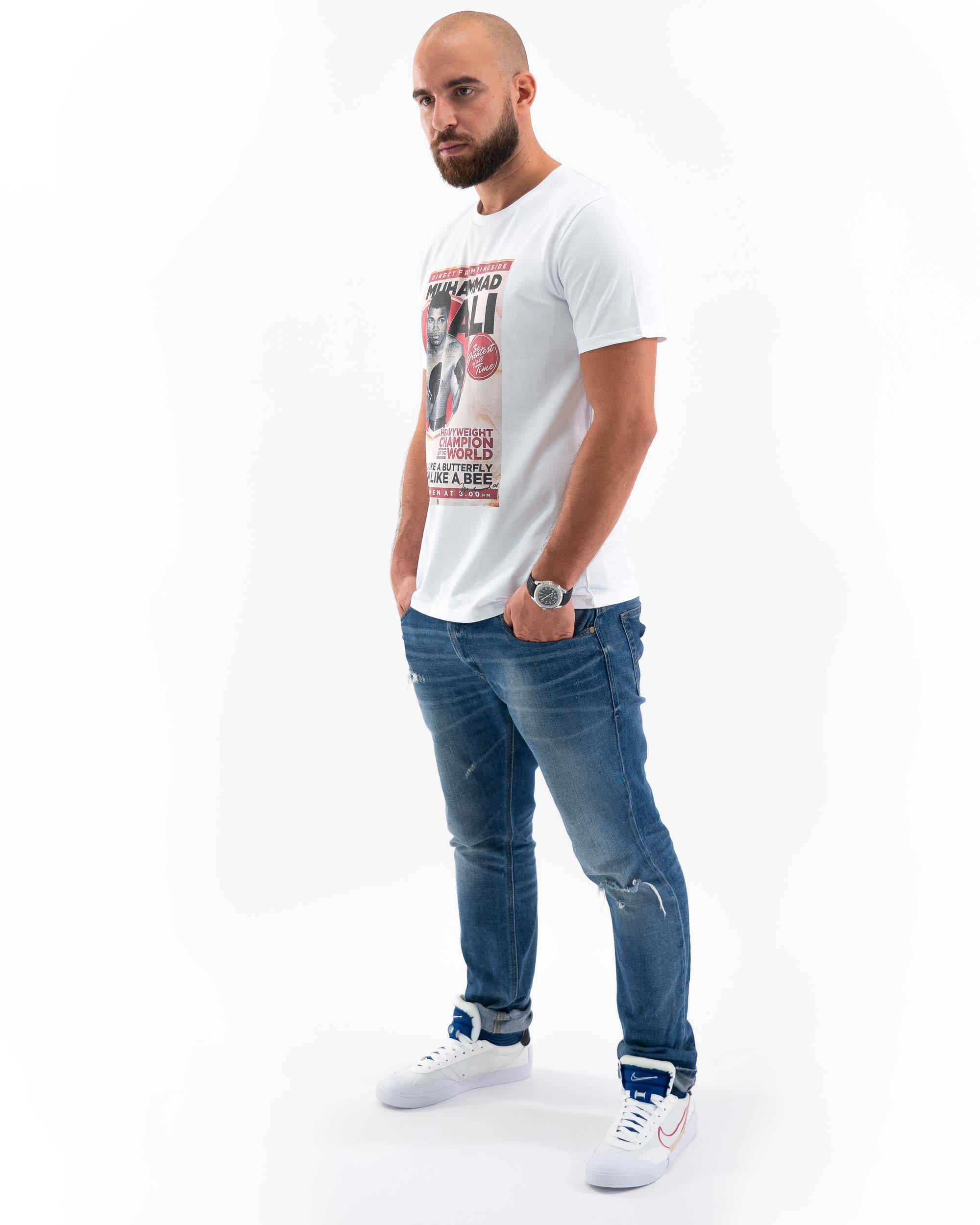 T-shirt Muhammad Ali (en promo) de couleur Blanc