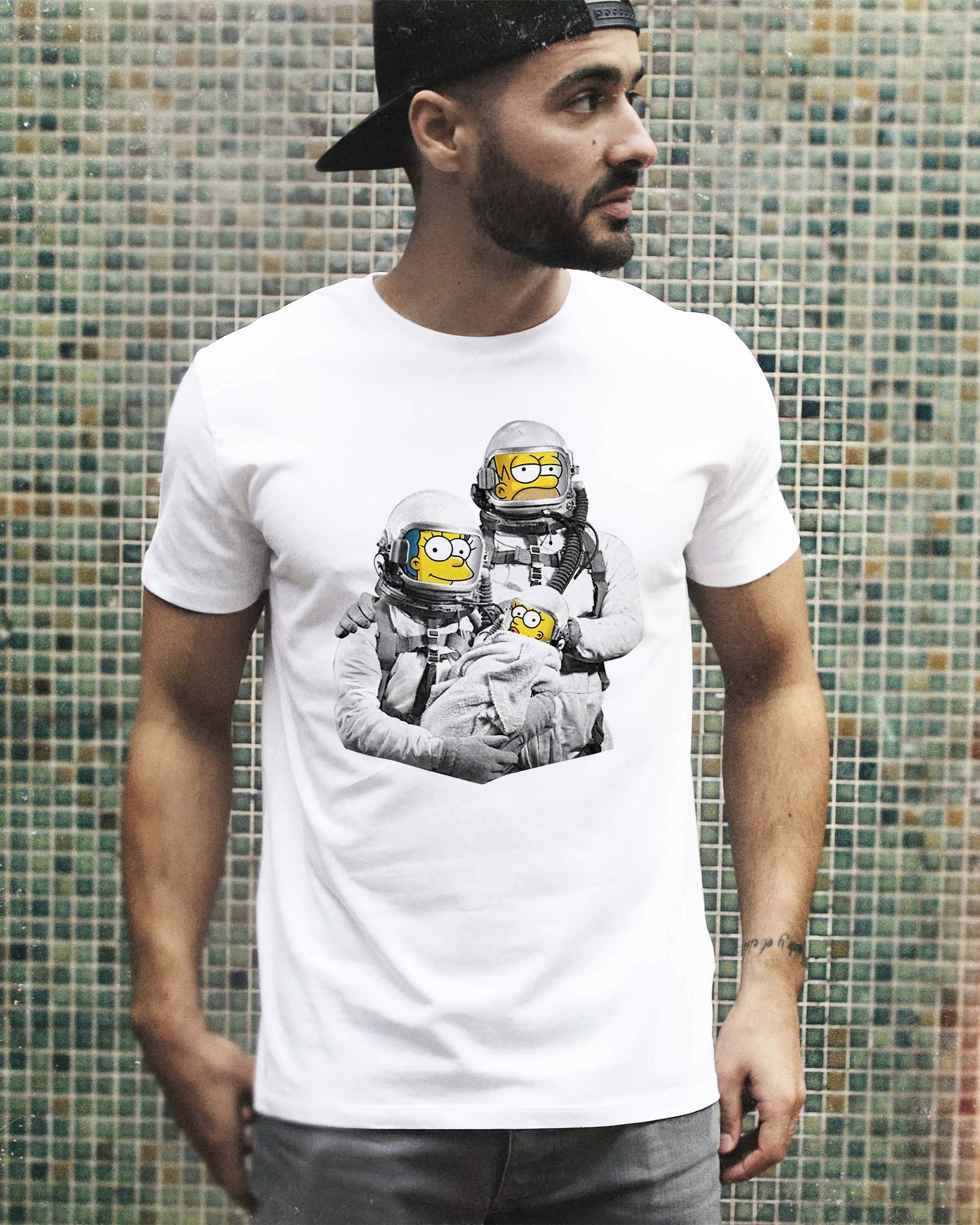 T-shirt Astro Simpsons (en promo) de couleur Blanc