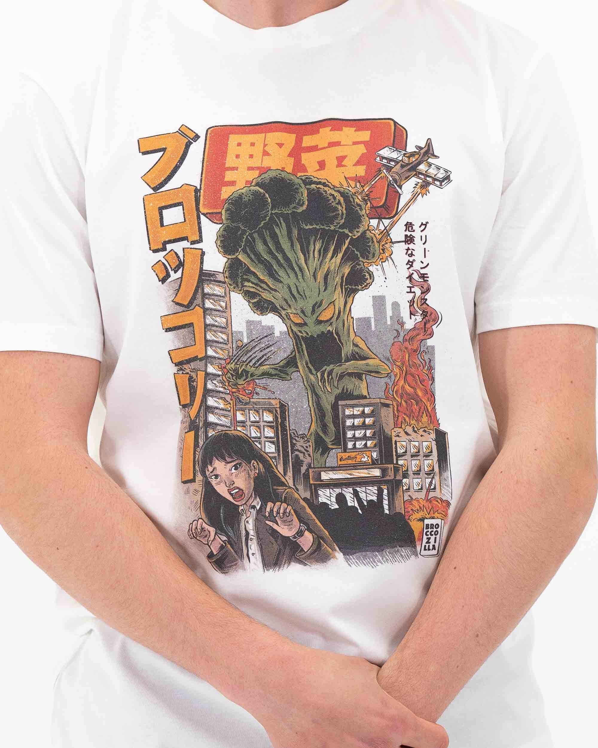 T-shirt Broccozilla (en promo) de couleur Blanc