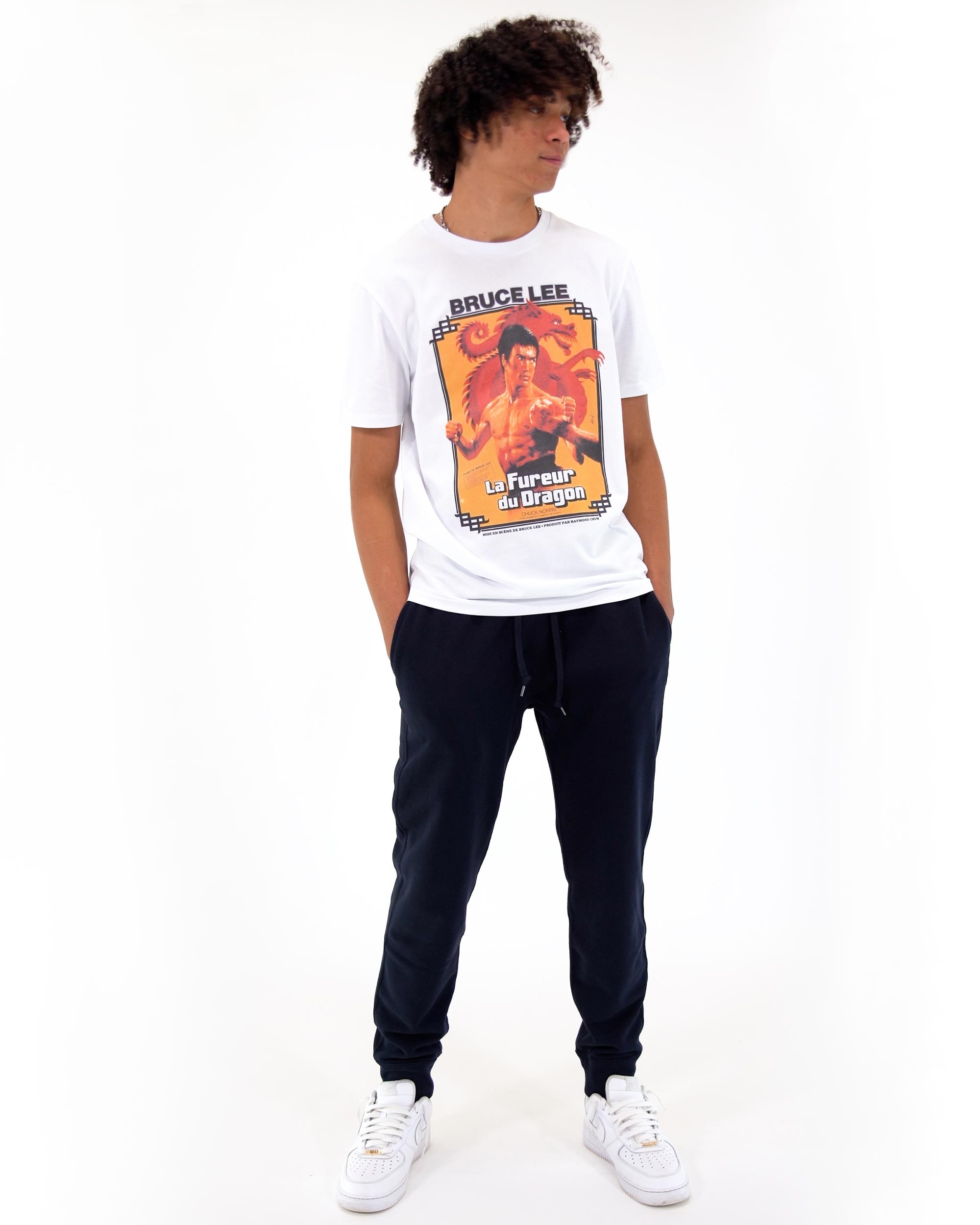 T-shirt La Fureur du Dragon (en promo) de couleur Blanc