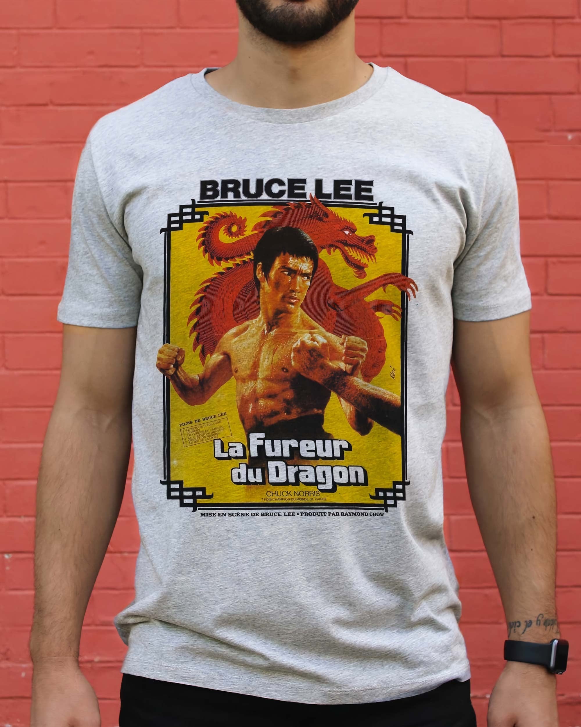T-shirt La Fureur du Dragon (en promo) de couleur Blanc