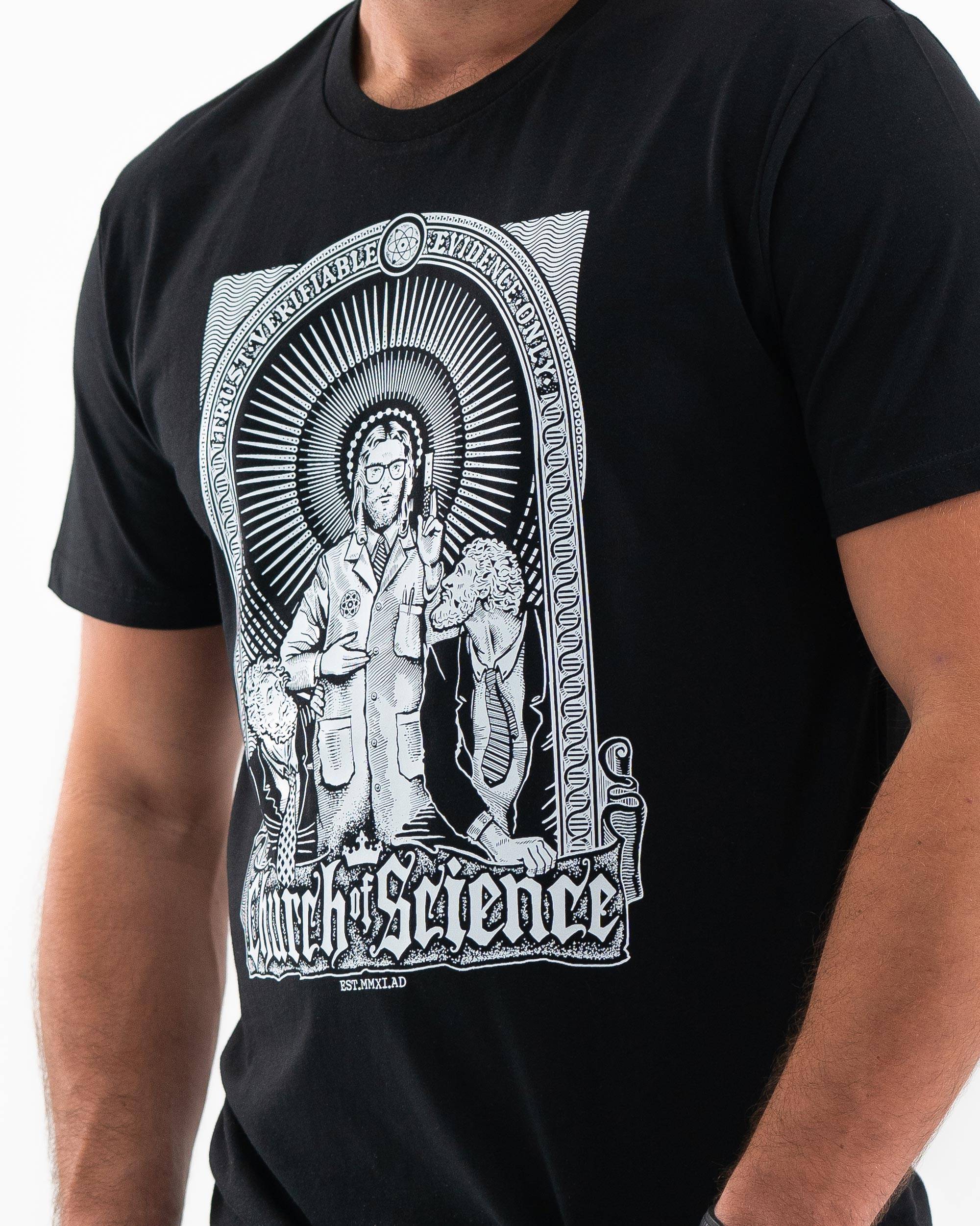 T-shirt Church Of Science (en promo) de couleur Blanc