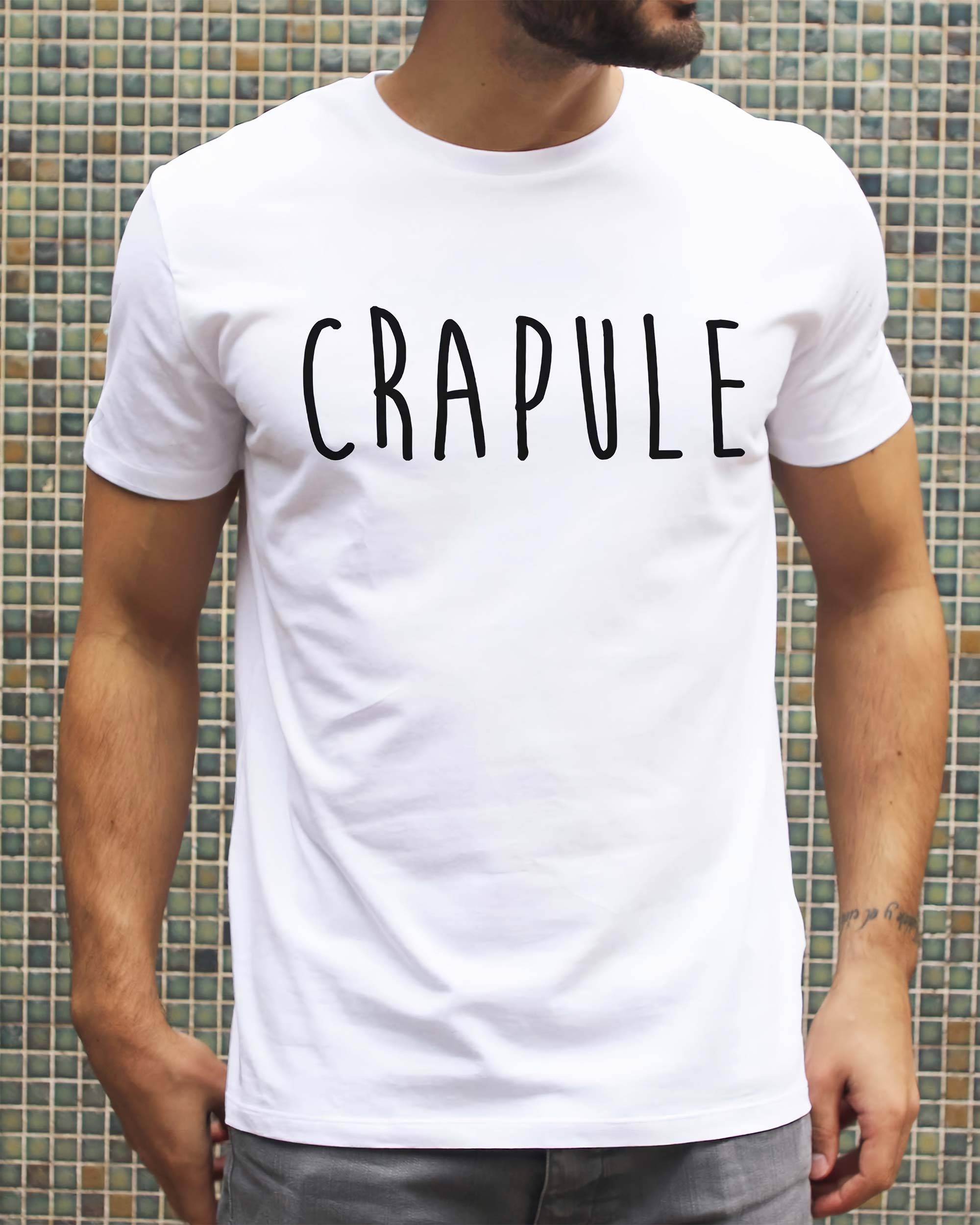 T-shirt Crapule (en promo) de couleur Blanc