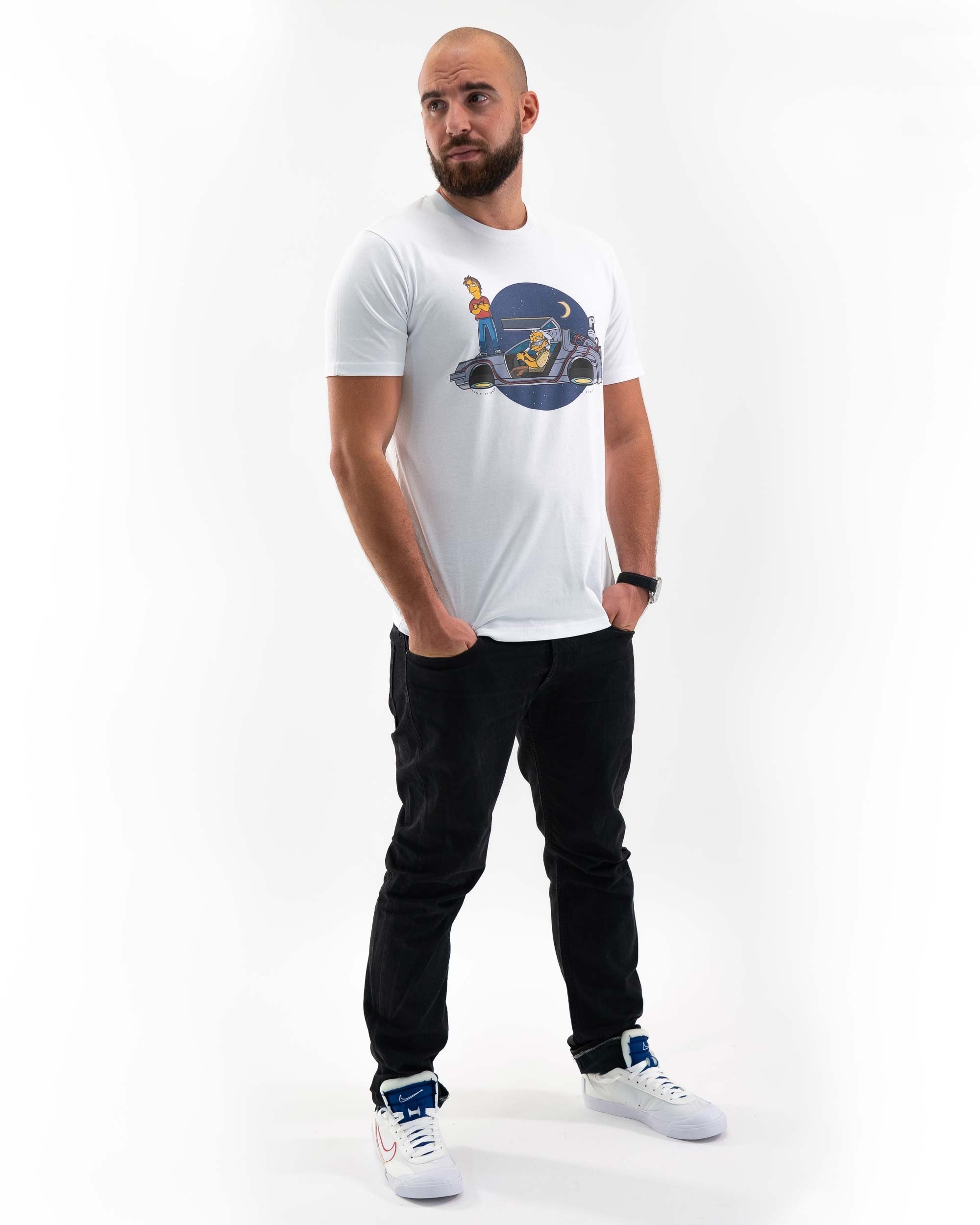 T-shirt Marty & Doc (en promo) de couleur Blanc