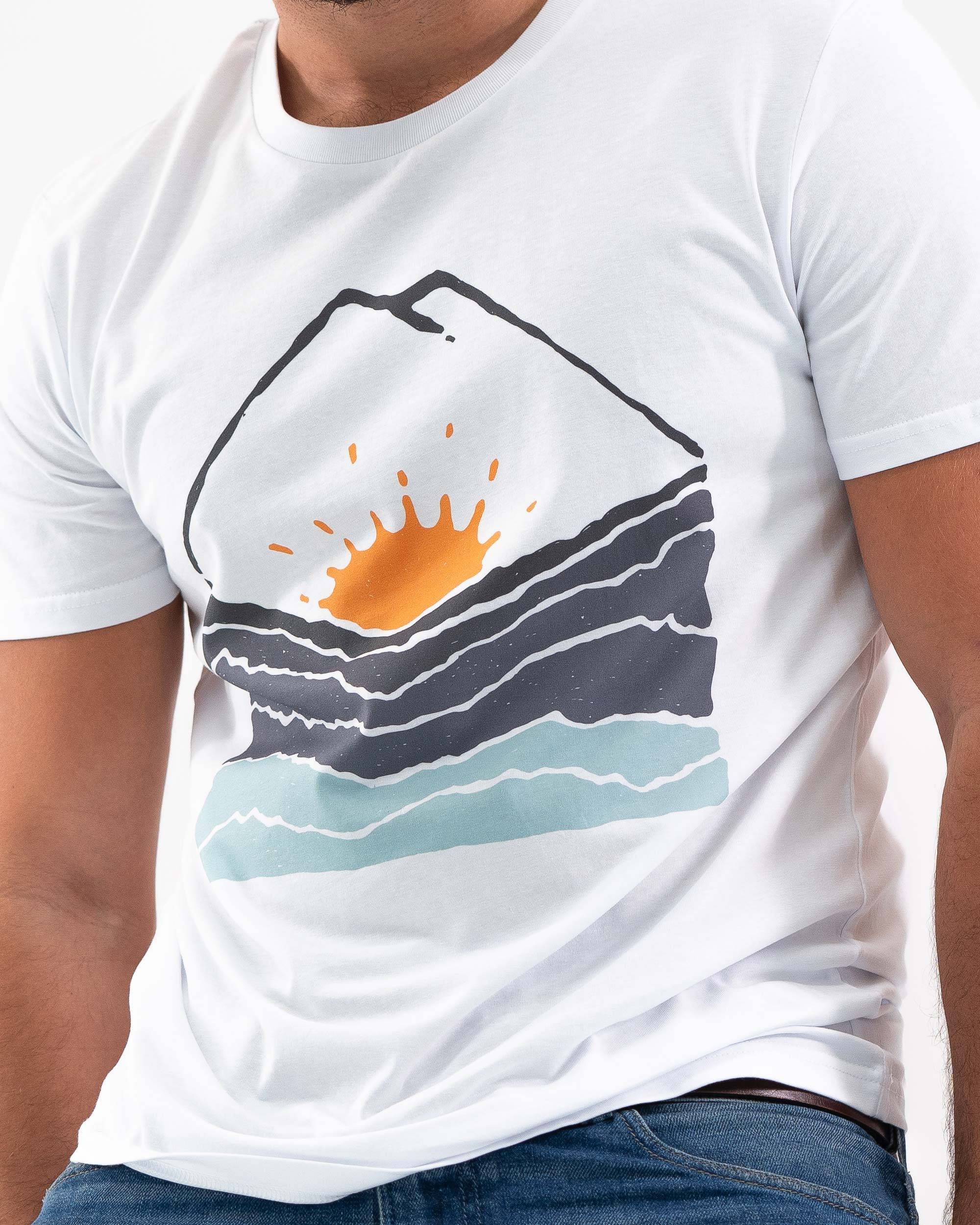 T-shirt Good morning (en promo) de couleur Blanc