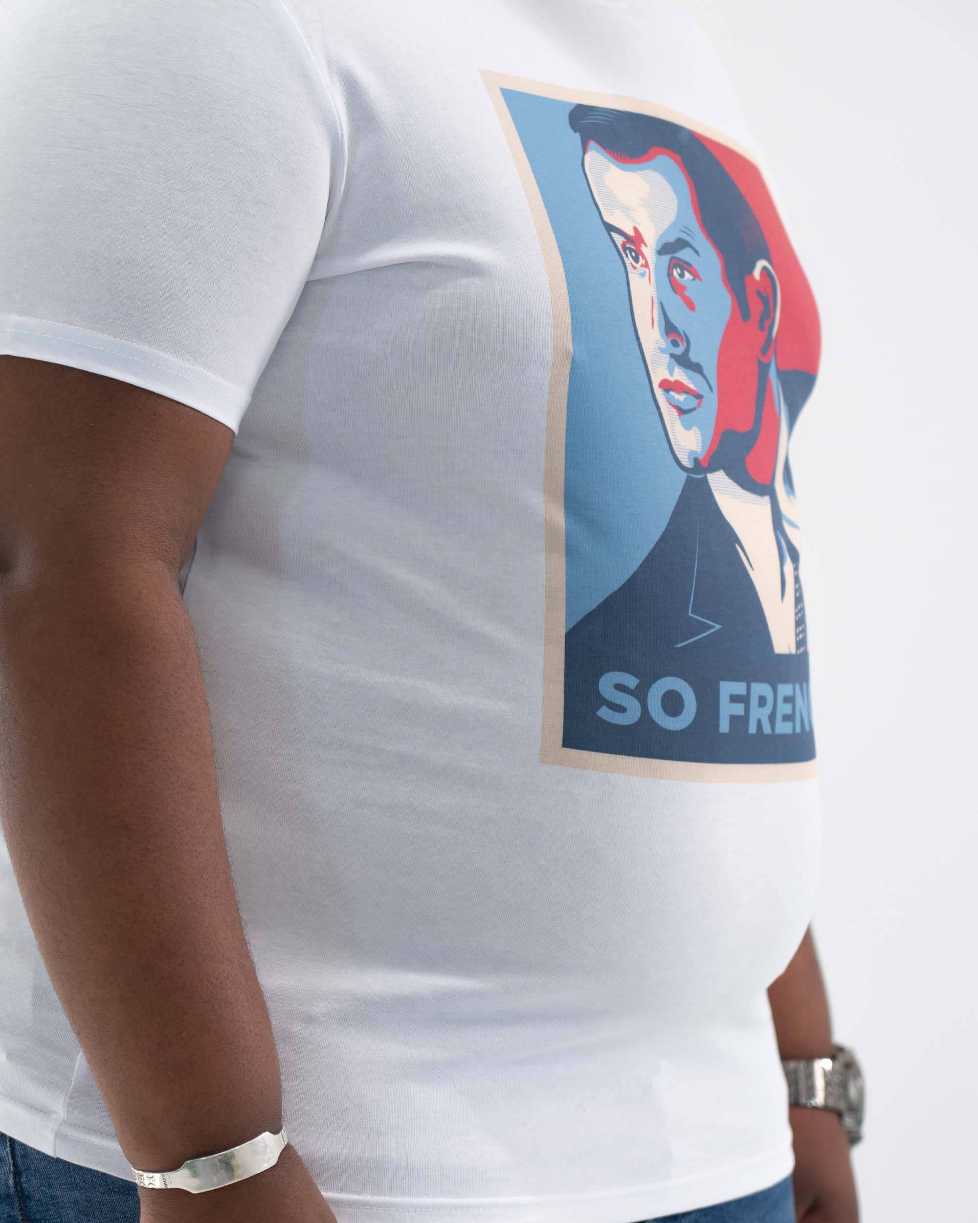 T-shirt So French (en promo) de couleur Blanc