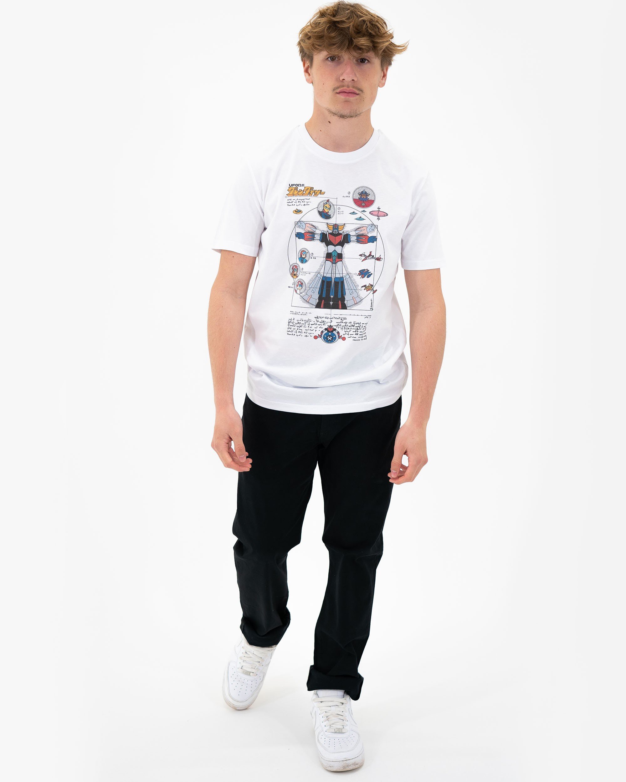 T-shirt Grendizer Da Vinci (en promo) de couleur Blanc