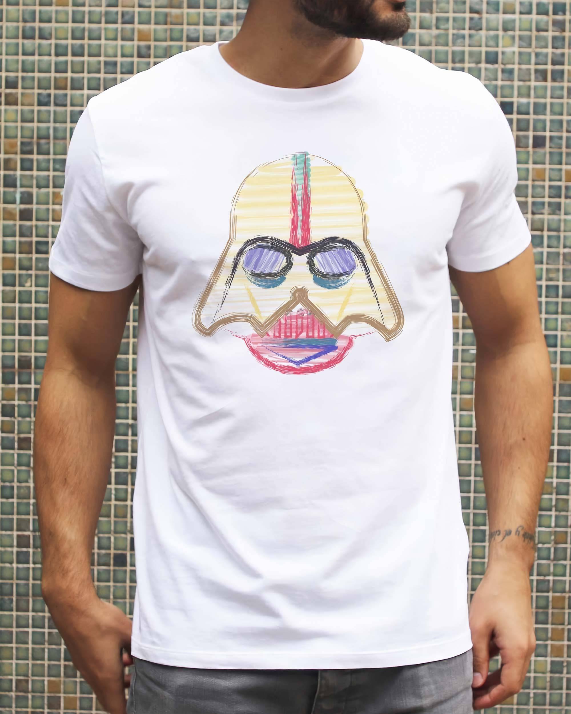 T-shirt Dark Vador Multicolore (en promo) de couleur Blanc