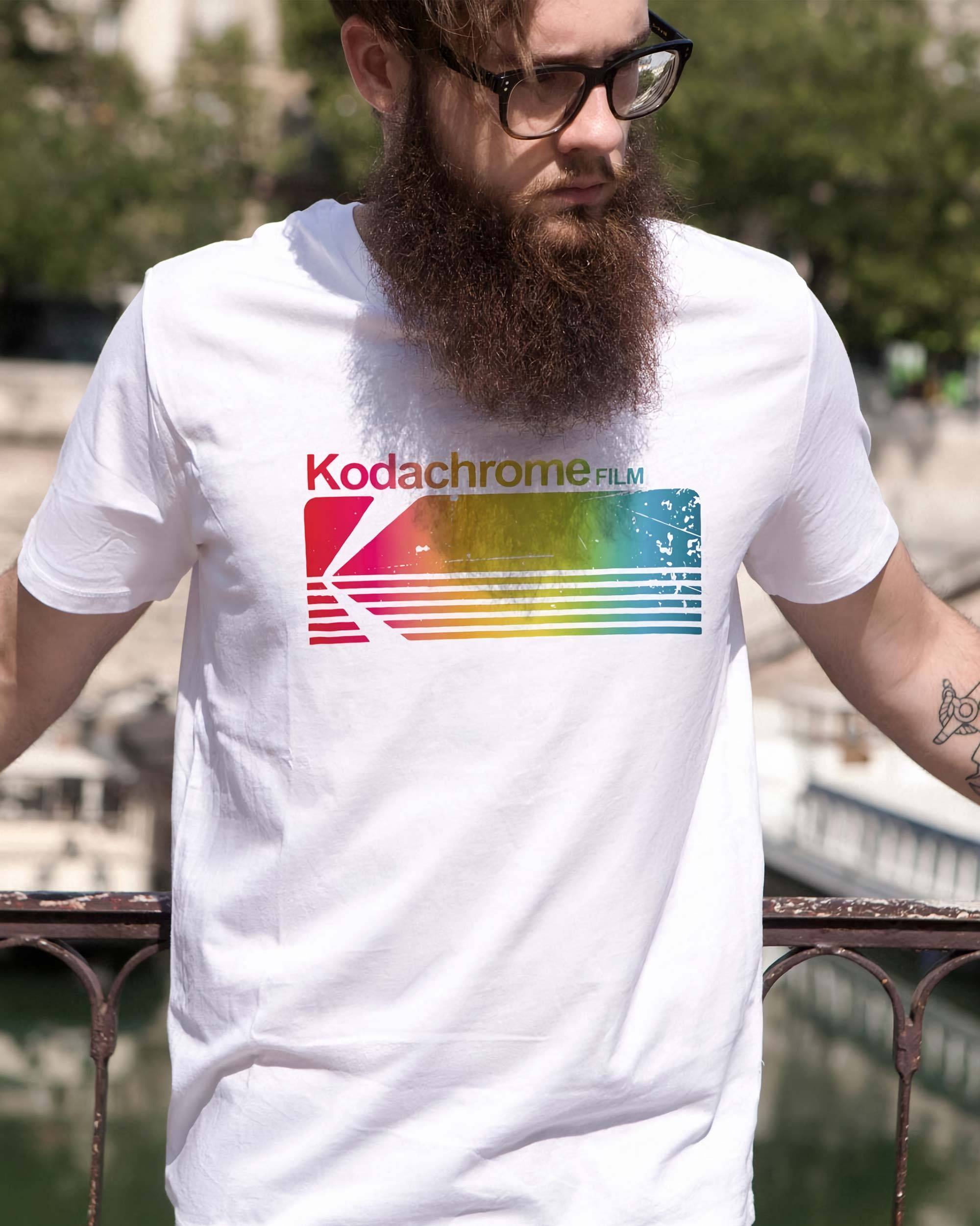 T-shirt Kodachrome Film (en promo) de couleur Blanc