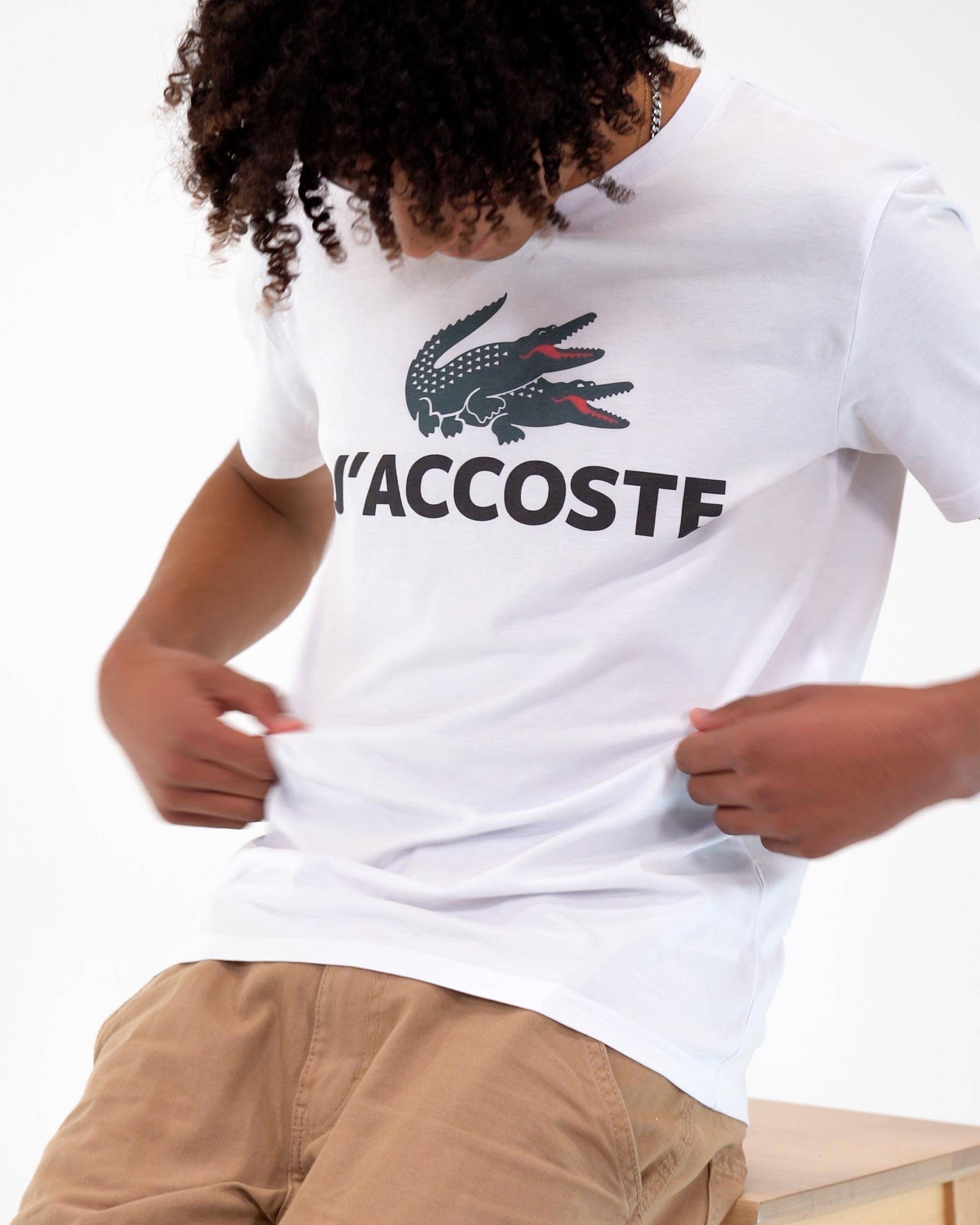 T-shirt J'accoste (en promo) de couleur Blanc