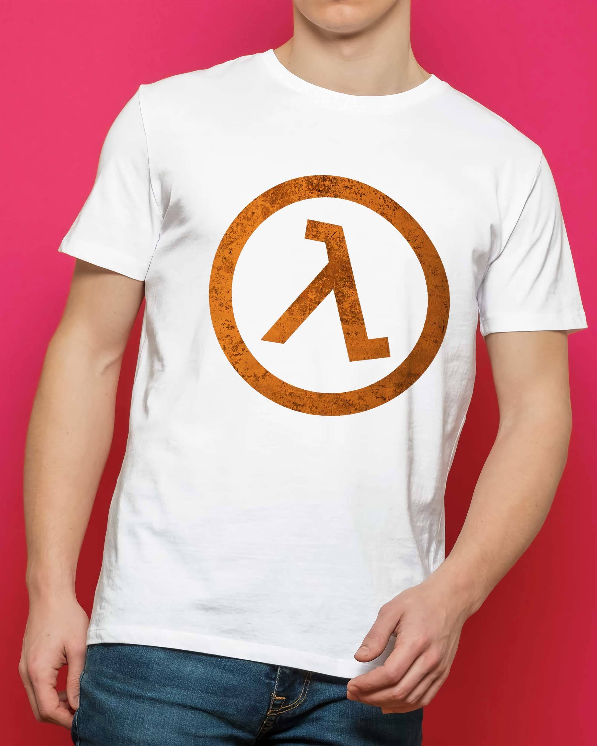 T-shirt Logo Half Life (en promo) de couleur Blanc