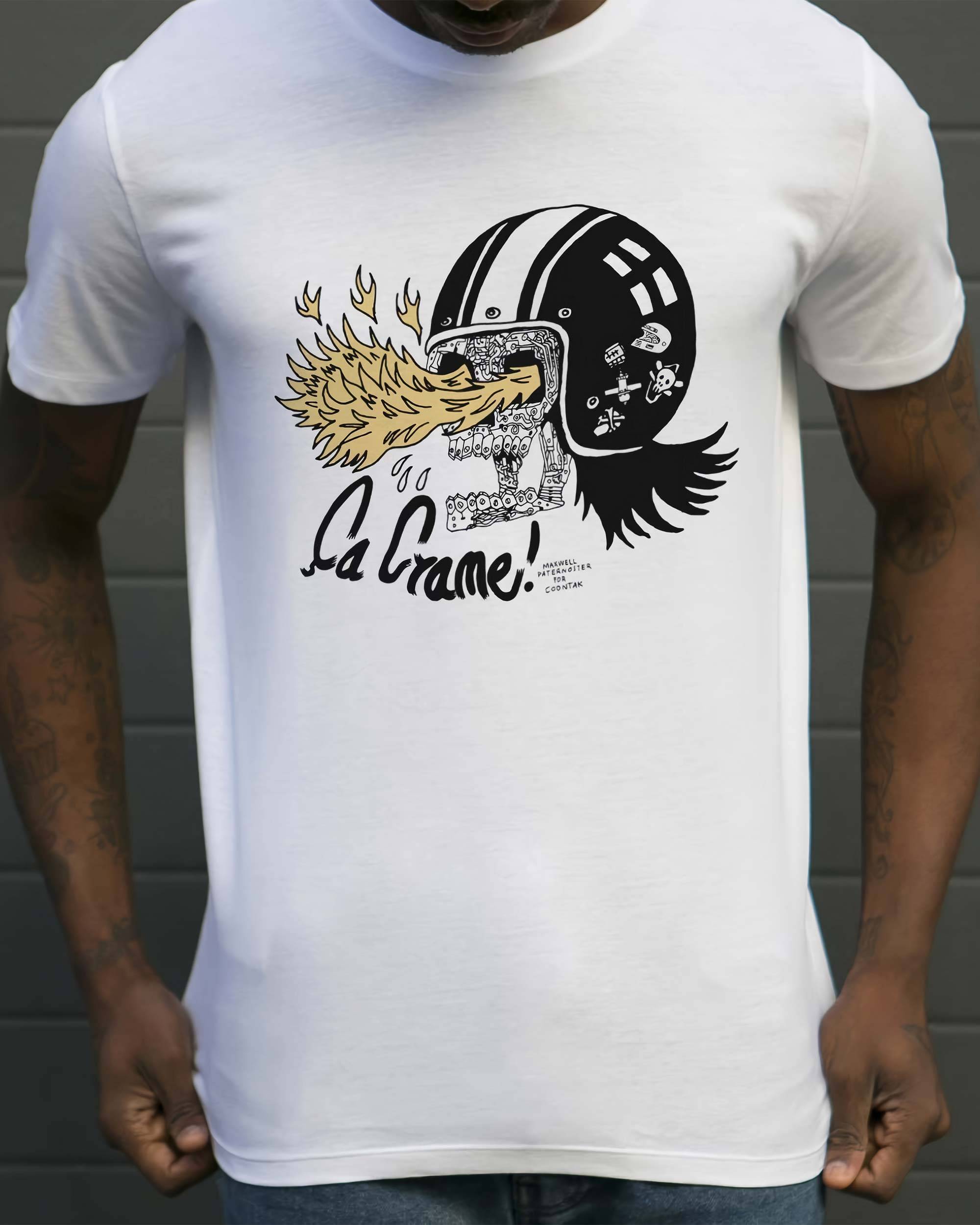 T-shirt Ca Crame (en promo) de couleur Blanc