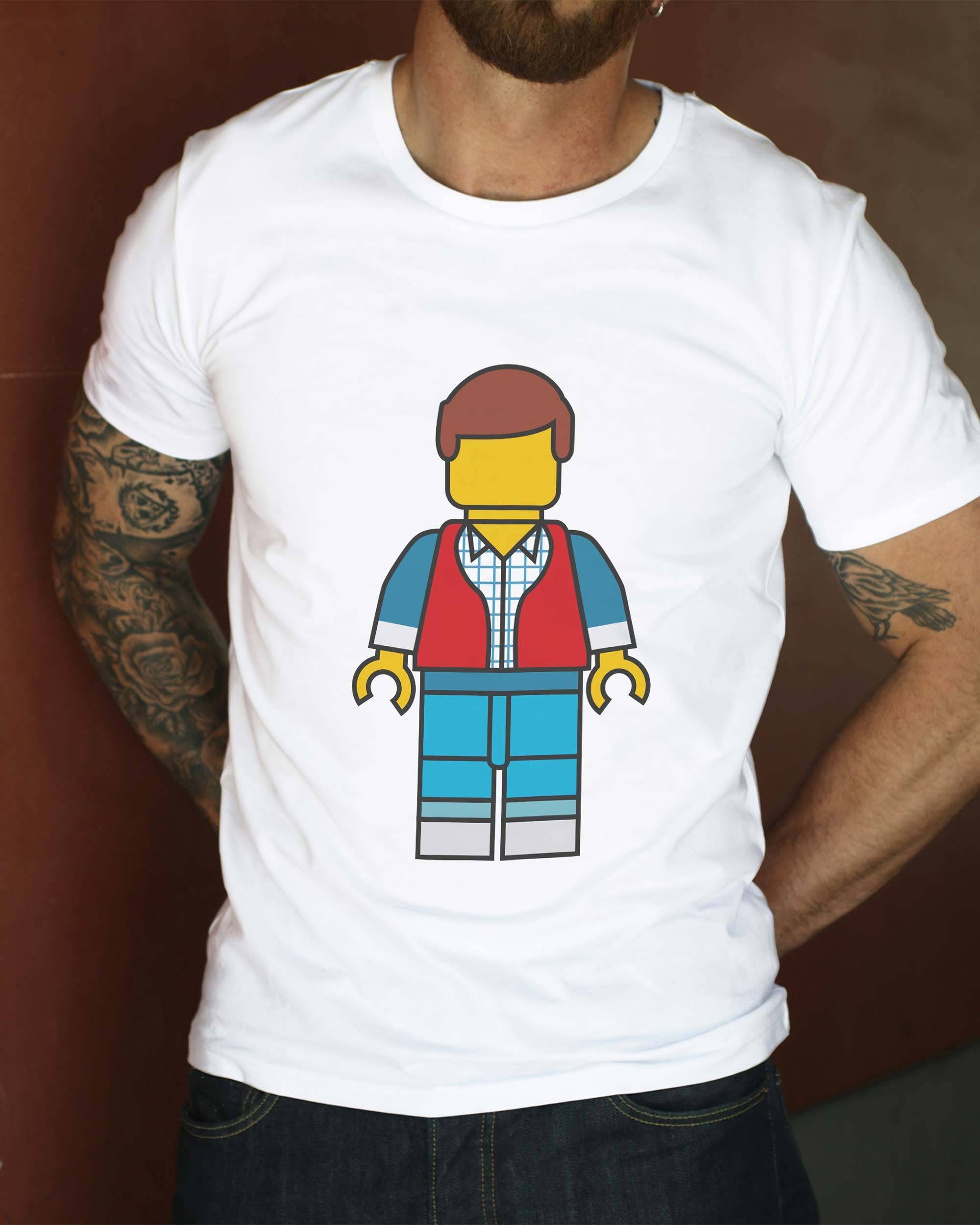 T-shirt Marty Lego (en promo) de couleur Blanc