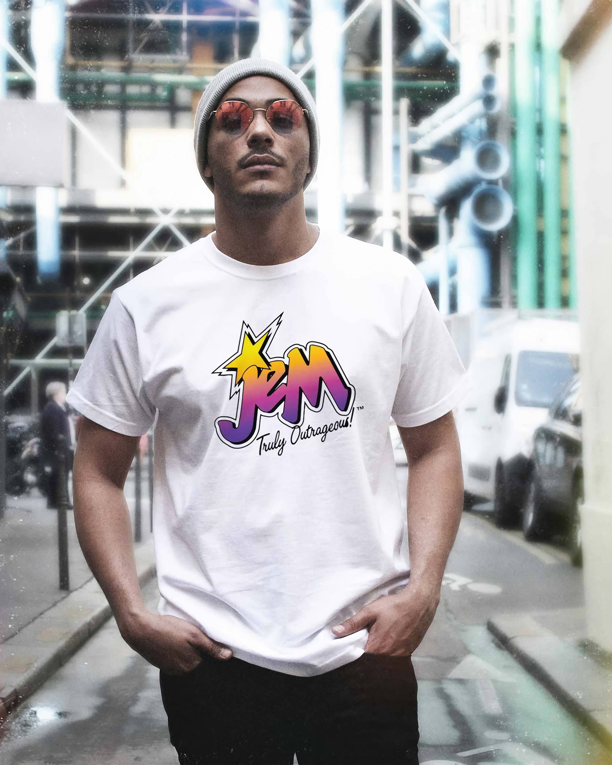 T-shirt Logo Jem (en promo) de couleur Blanc