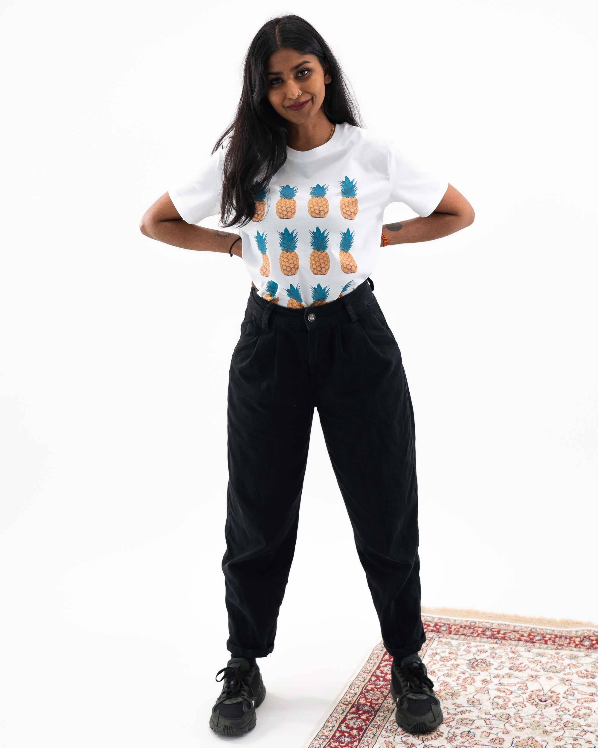 T-shirt Ananas AllOver (en promo) de couleur Blanc