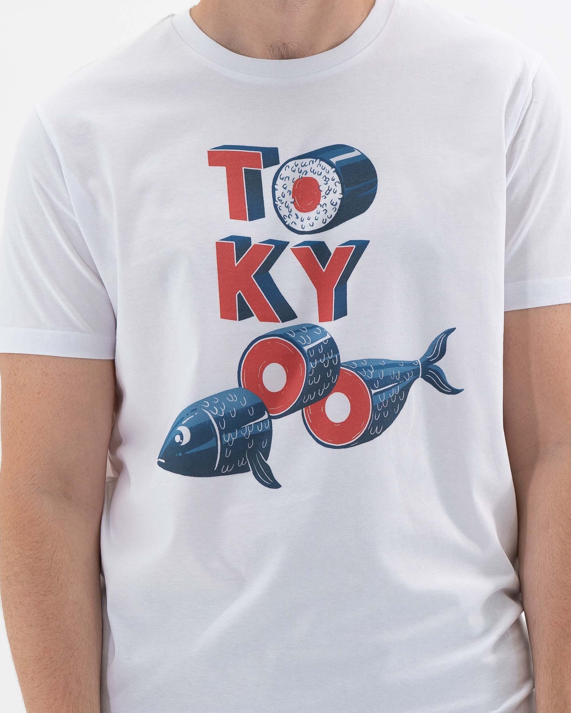 T-shirt Riso Tokyo (en promo) de couleur Blanc