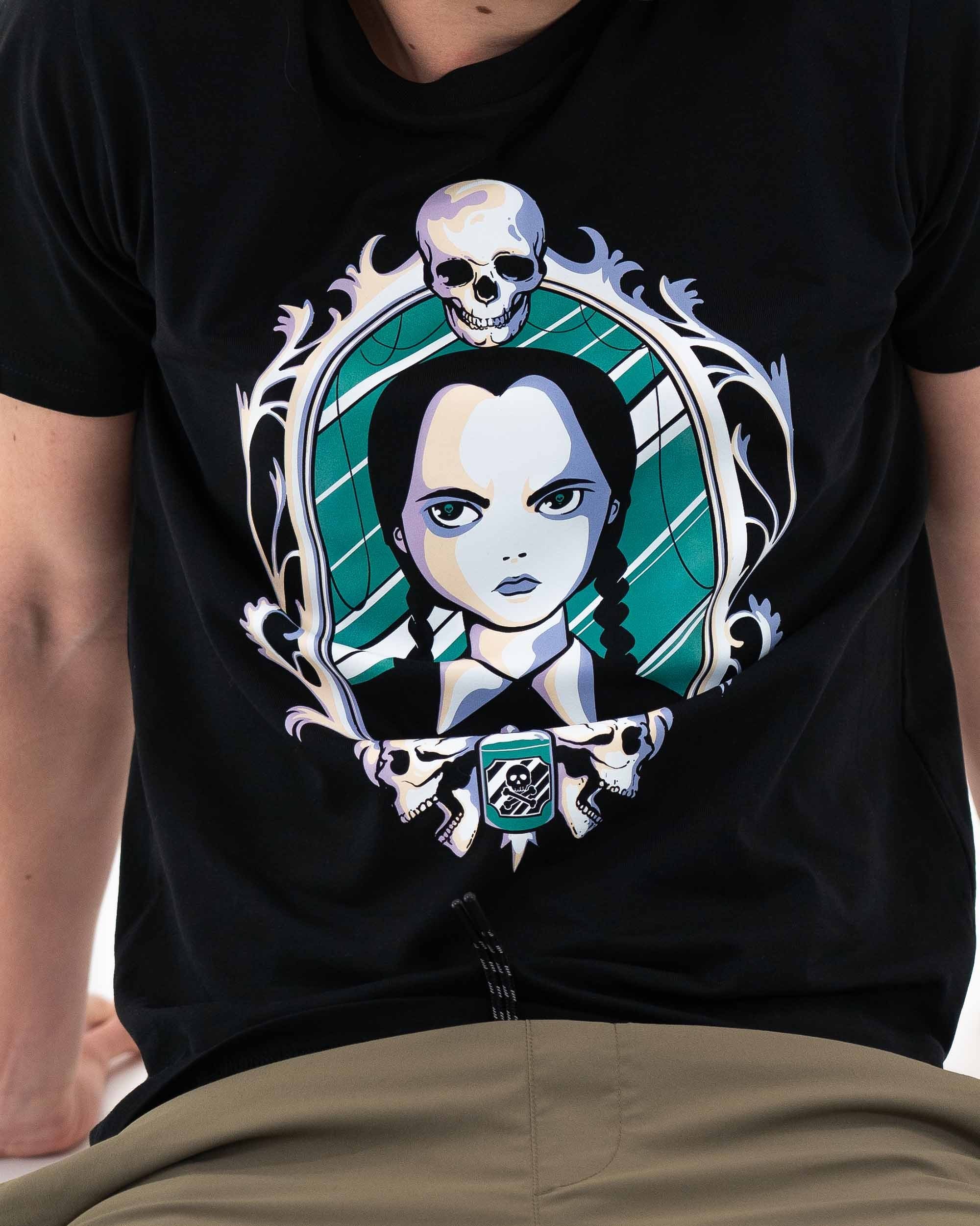 T-shirt Wednesday Addams (en promo) de couleur Noir