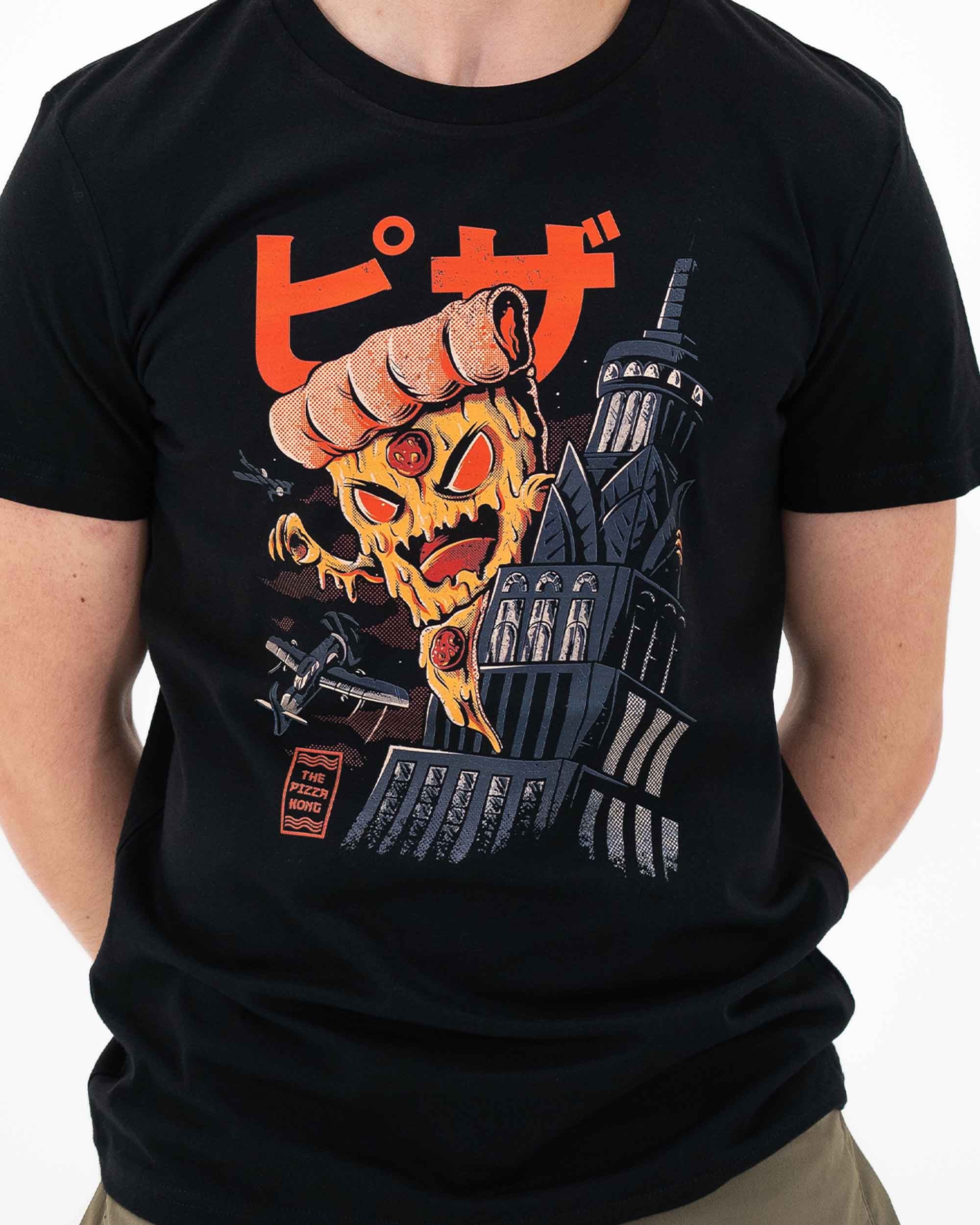 T-shirt Pizza Kong (en promo) de couleur Noir