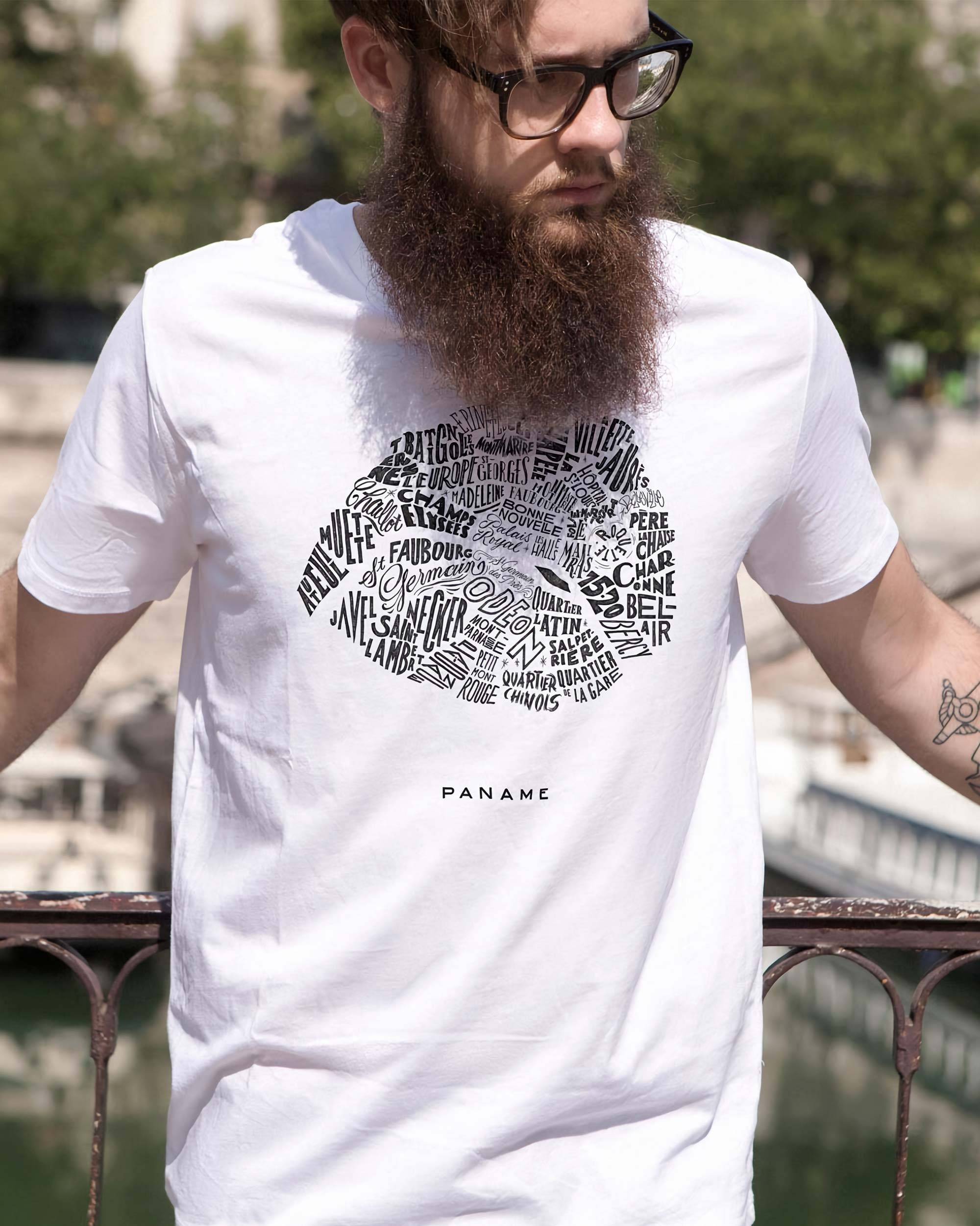 T-shirt Quartiers Paname (en promo) de couleur Blanc