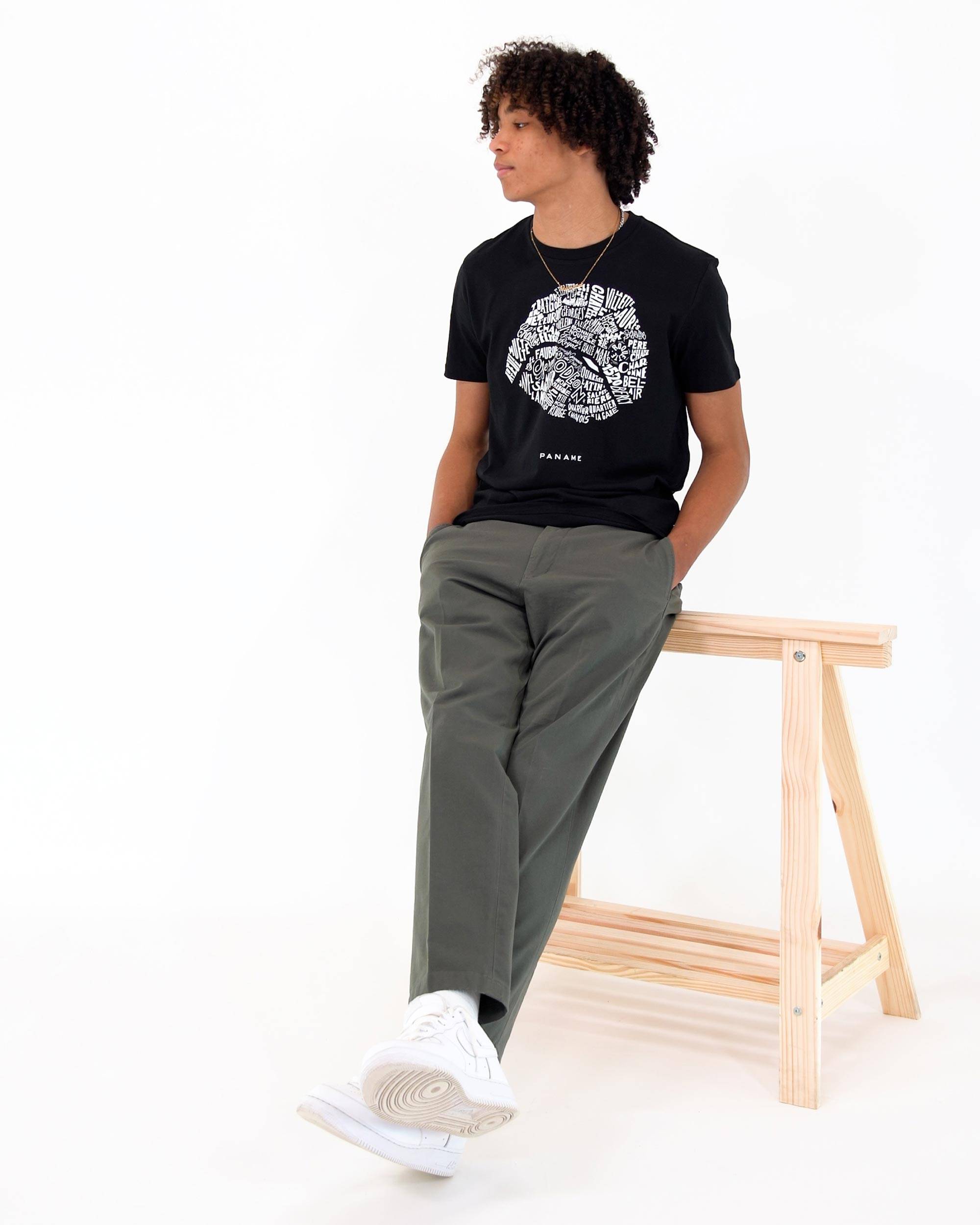 T-shirt Quartiers Paname (en promo) de couleur Blanc